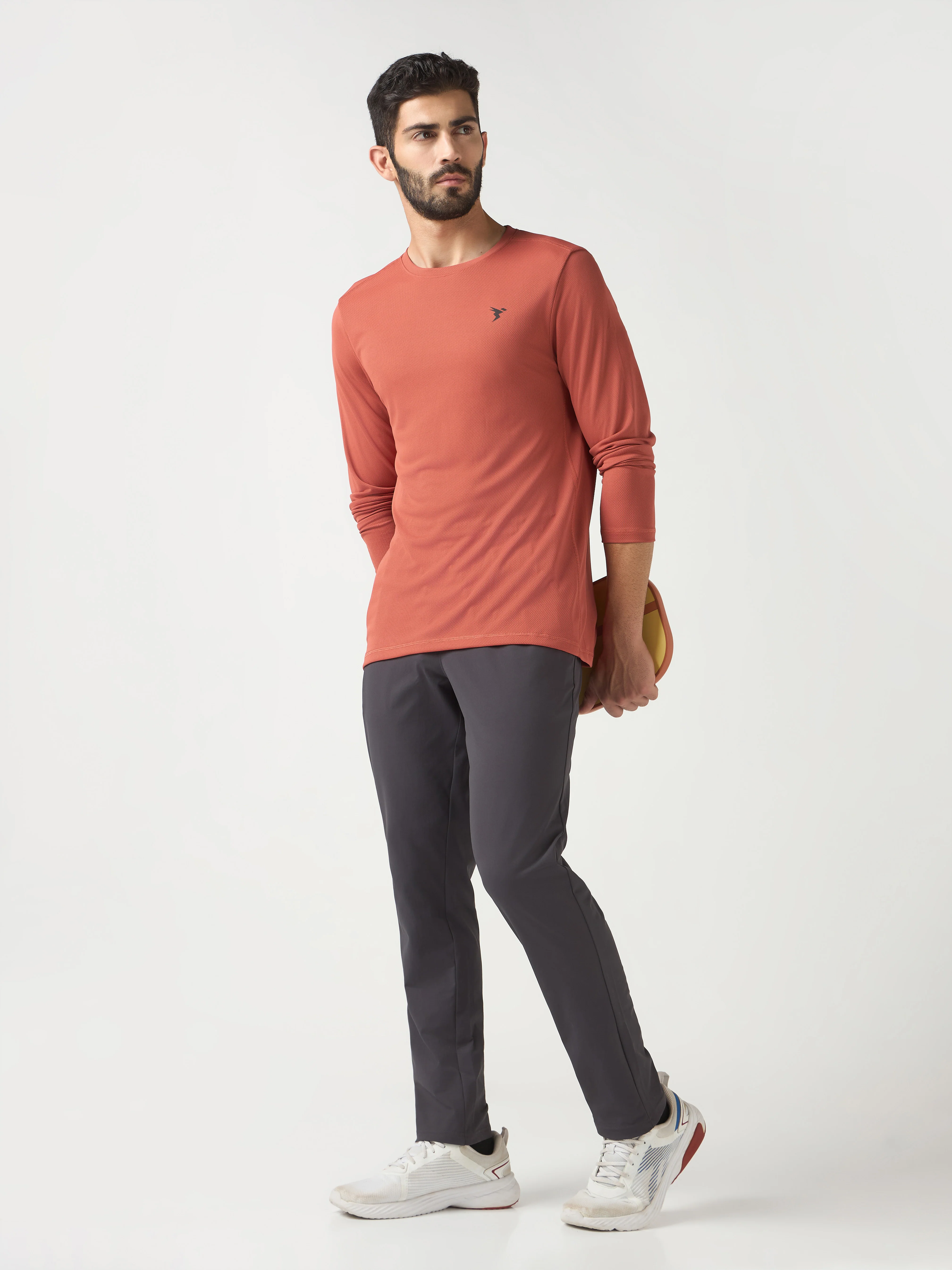 Men Solid Slim Fit Crew Neck T-shirt with TECHNO COOL+ - Image 5