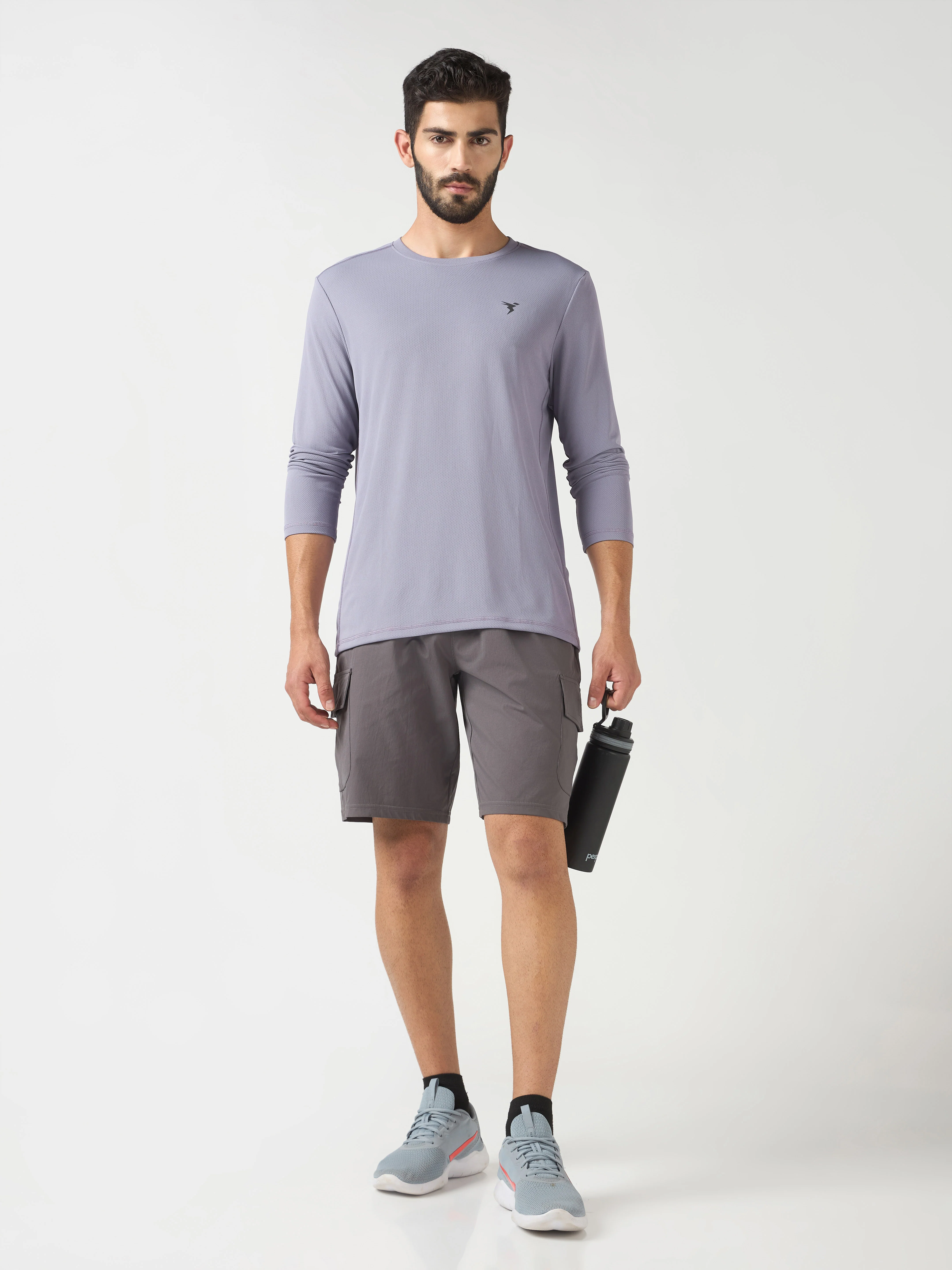 Men Solid Slim Fit Crew Neck T-shirt with TECHNO COOL+ - Image 5