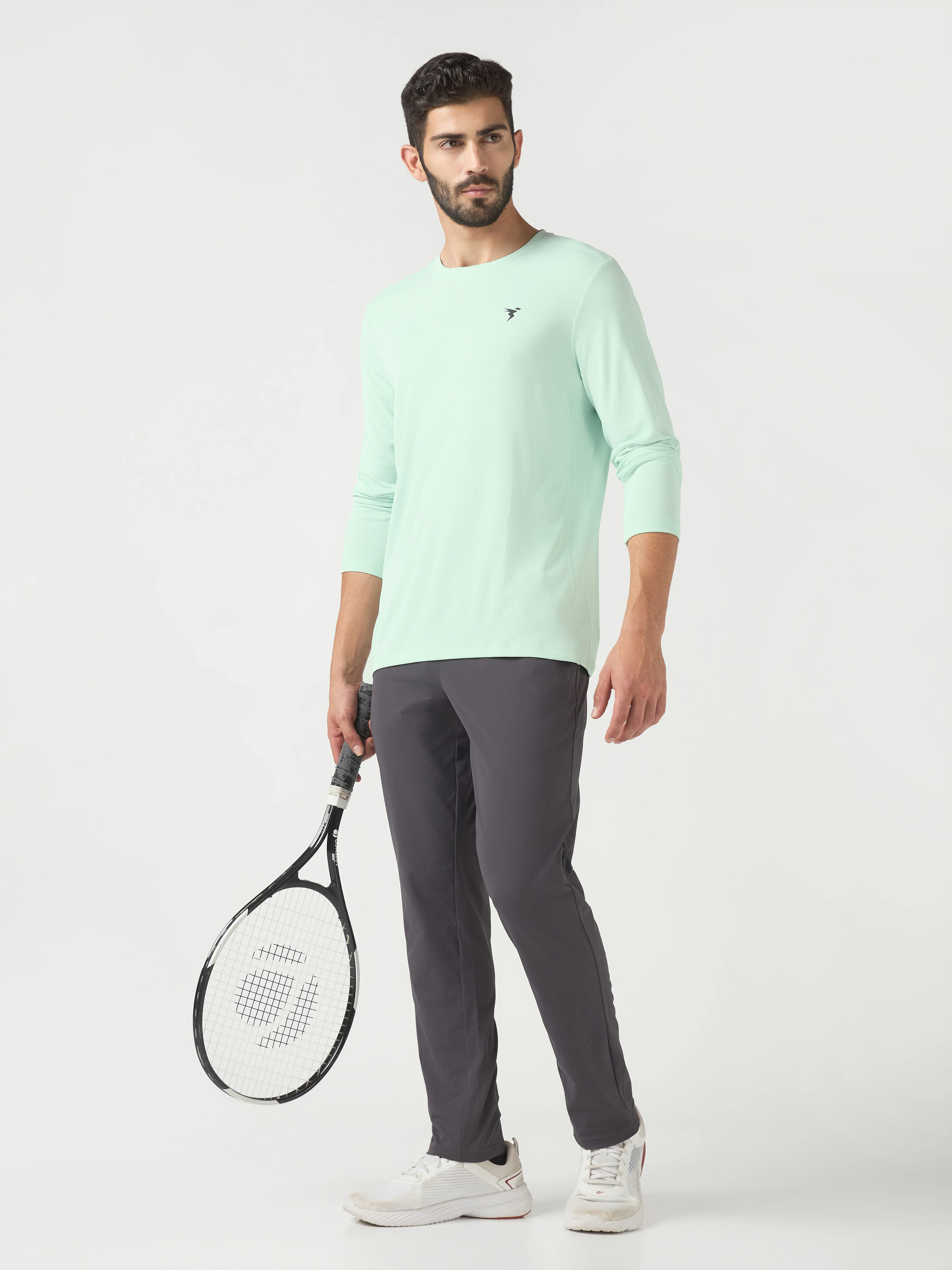 Men Solid Slim Fit Crew Neck T-shirt with TECHNO COOL+ - Image 5