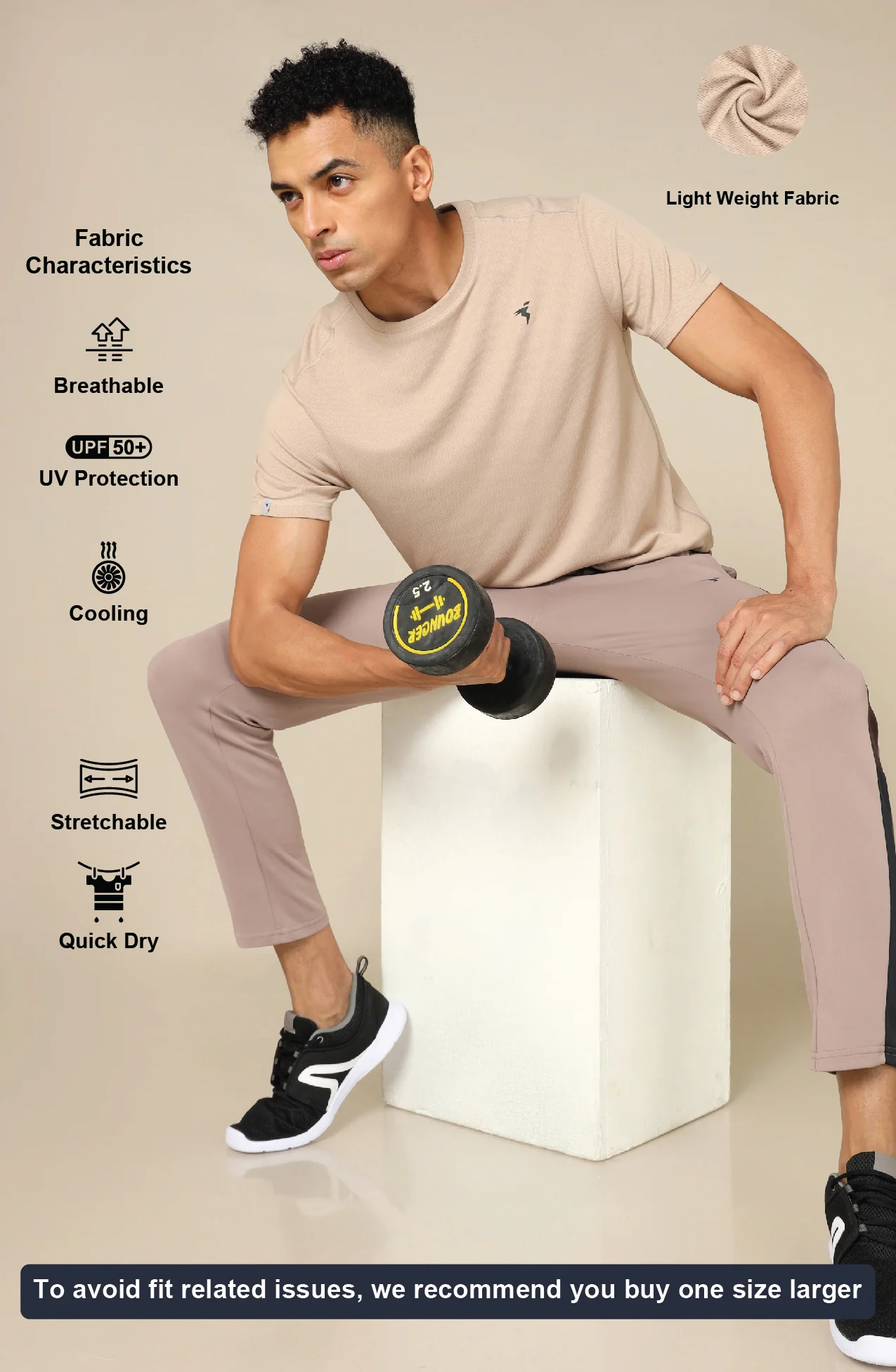 Men Solid Slim Fit Crew Neck T-shirt with TECHNO COOL+ - Image 4