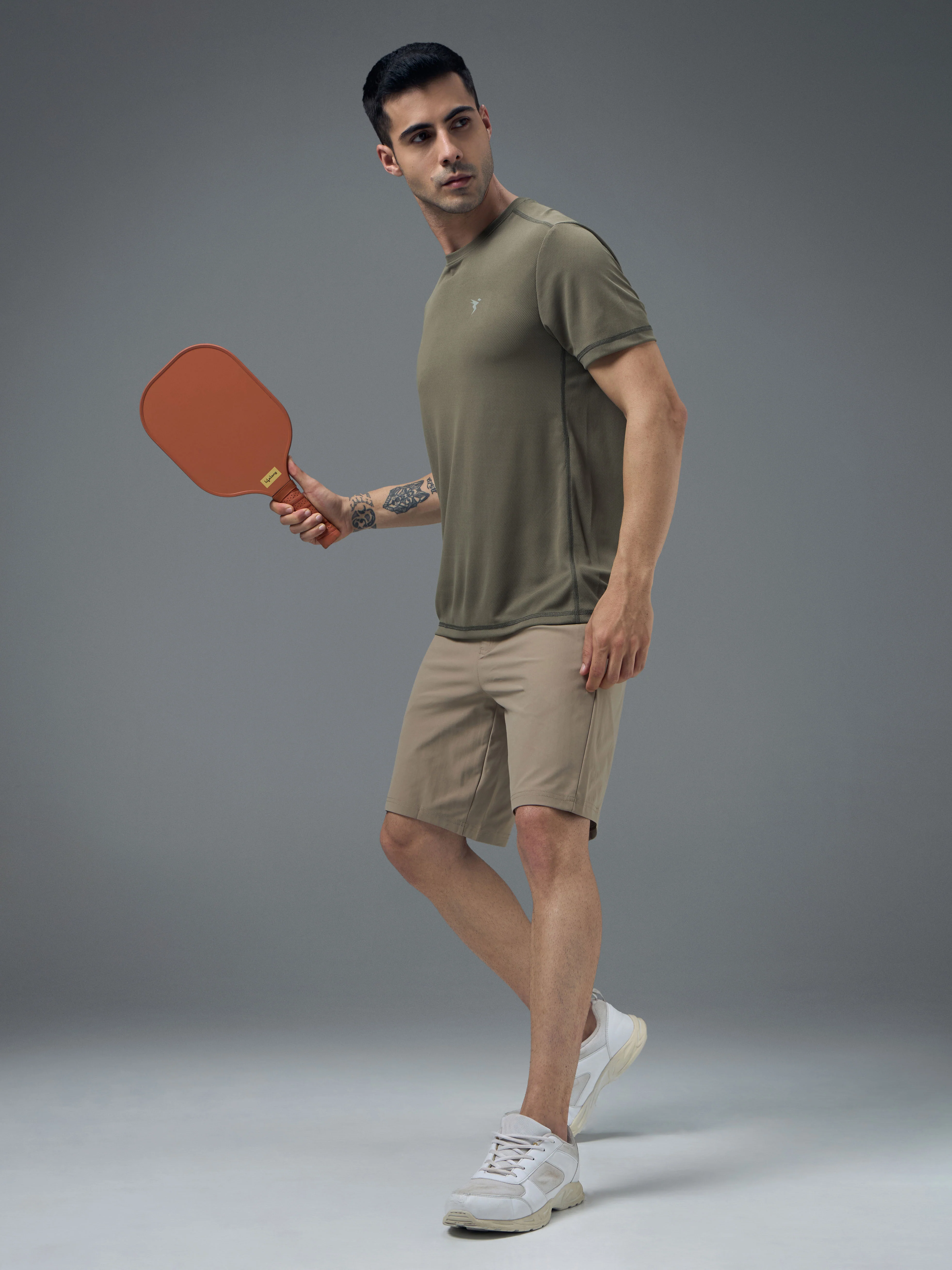 Men Solid Slim Fit Crew Neck T-shirt with TECHNO COOL+ - Image 5