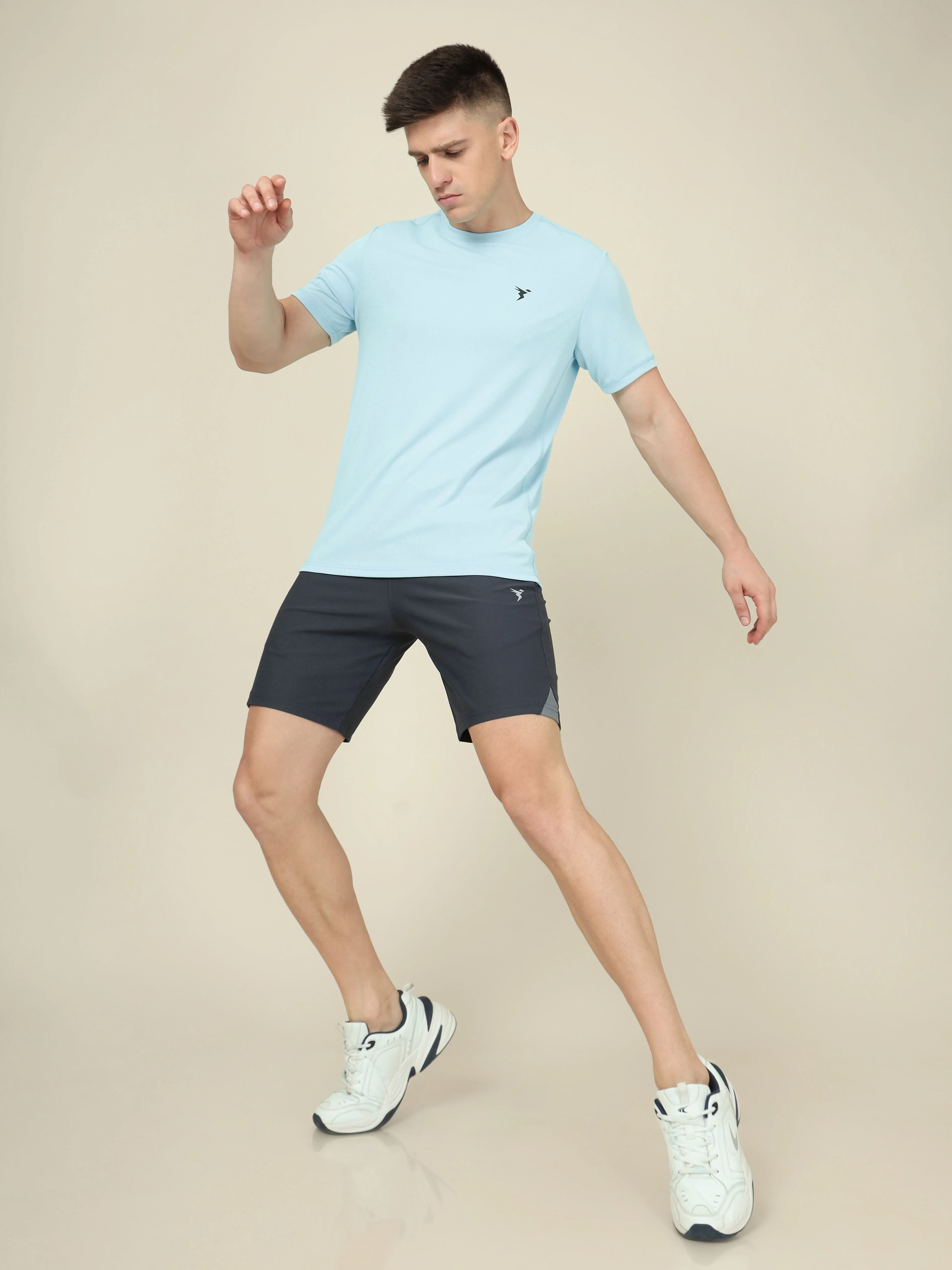 Men Solid Slim Fit Crew Neck T-shirt with TECHNO COOL+ - Image 7