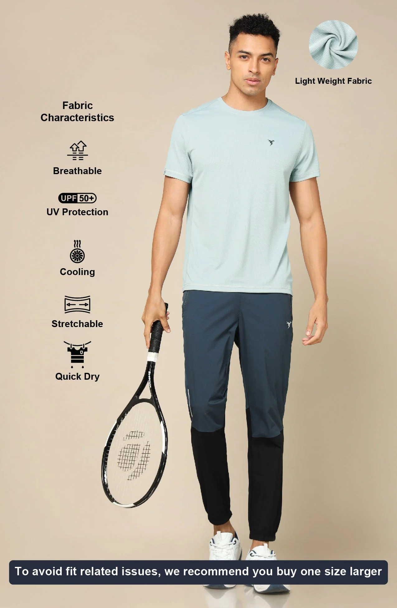 Men Solid Slim Fit Crew Neck T-shirt with TECHNO COOL+ - Image 4