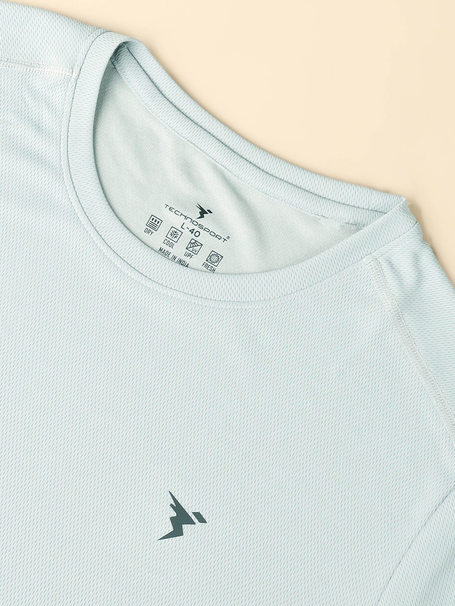 Men Solid Slim Fit Crew Neck T-shirt with TECHNO COOL+ - Image 7