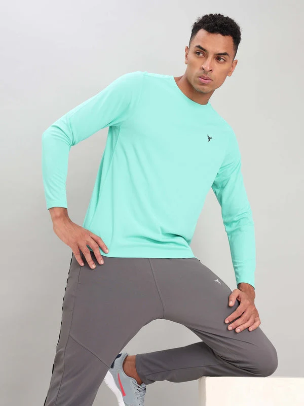 Men Solid Slim Fit Crew Neck T-shirt with TECHNO COOL+ - Image 5