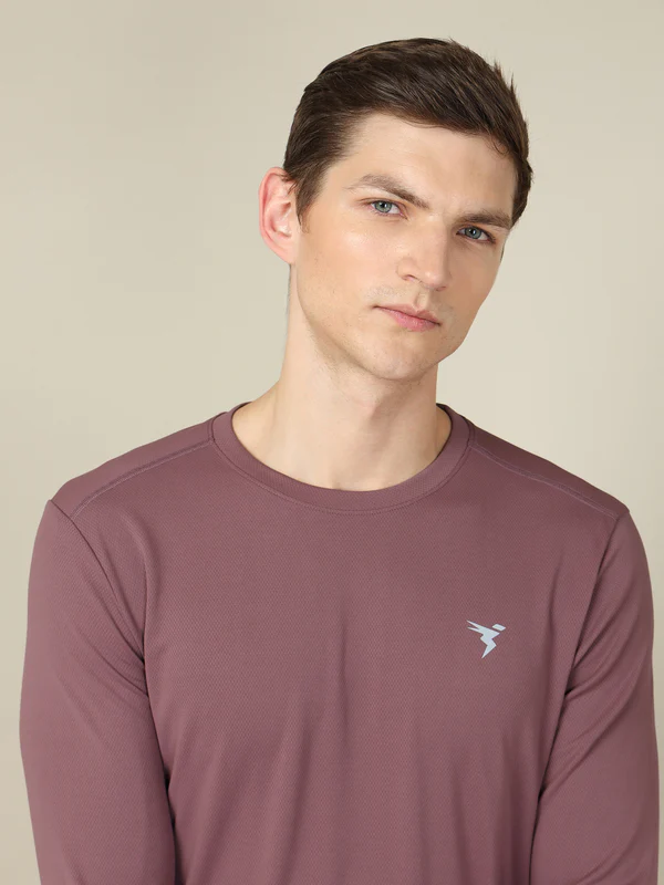 Men Solid Slim Fit Crew Neck T-shirt with TECHNO COOL+ - Image 6