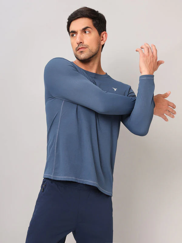 Men Solid Slim Fit Crew Neck T-shirt with TECHNO COOL+ - Image 6