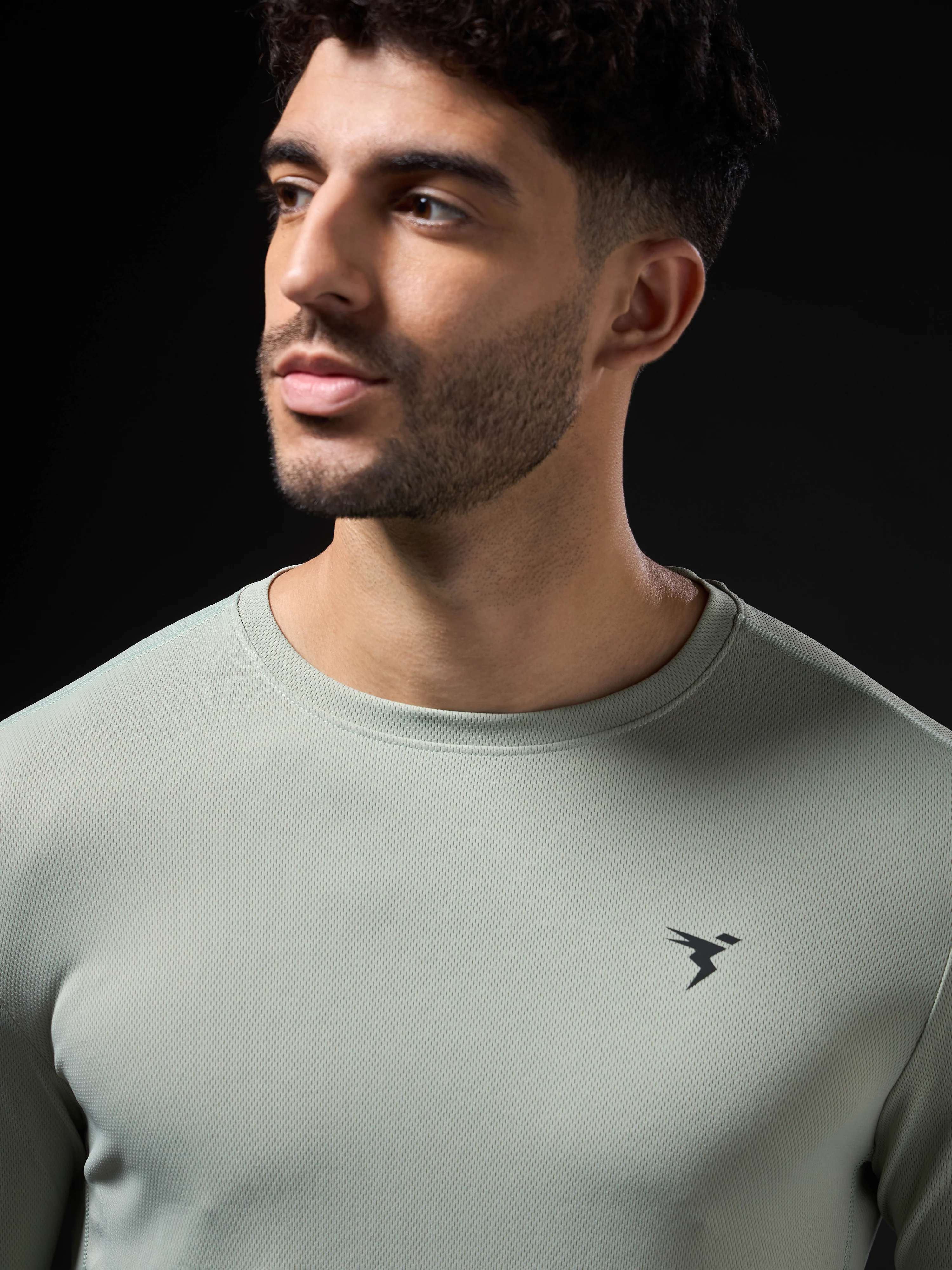 Men Solid Slim Fit Crew Neck T-shirt with TECHNO COOL+ - Image 6