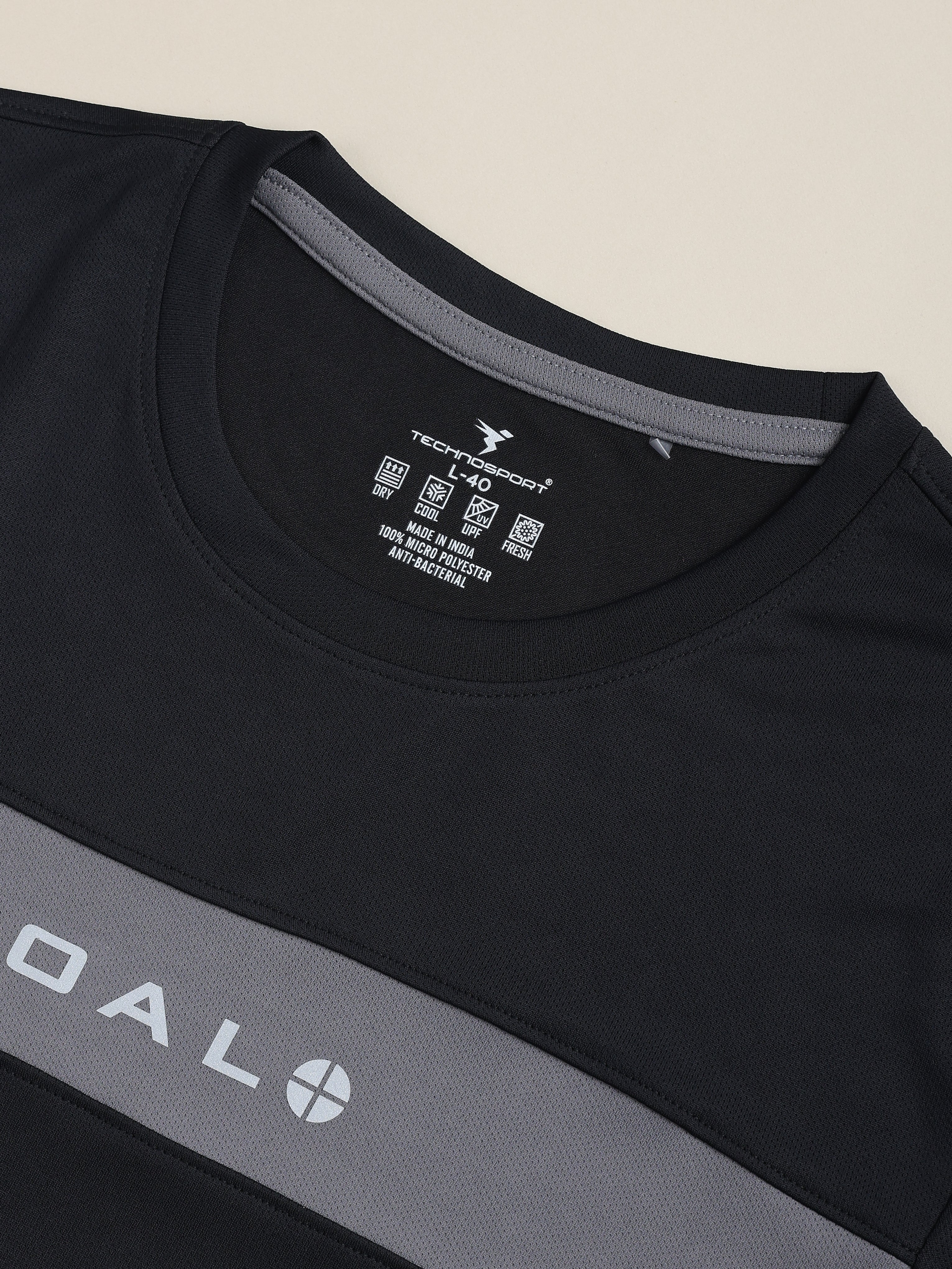 Men Solid Slim Fit Crew Neck T-shirt with TECHNO COOL+ - Image 11