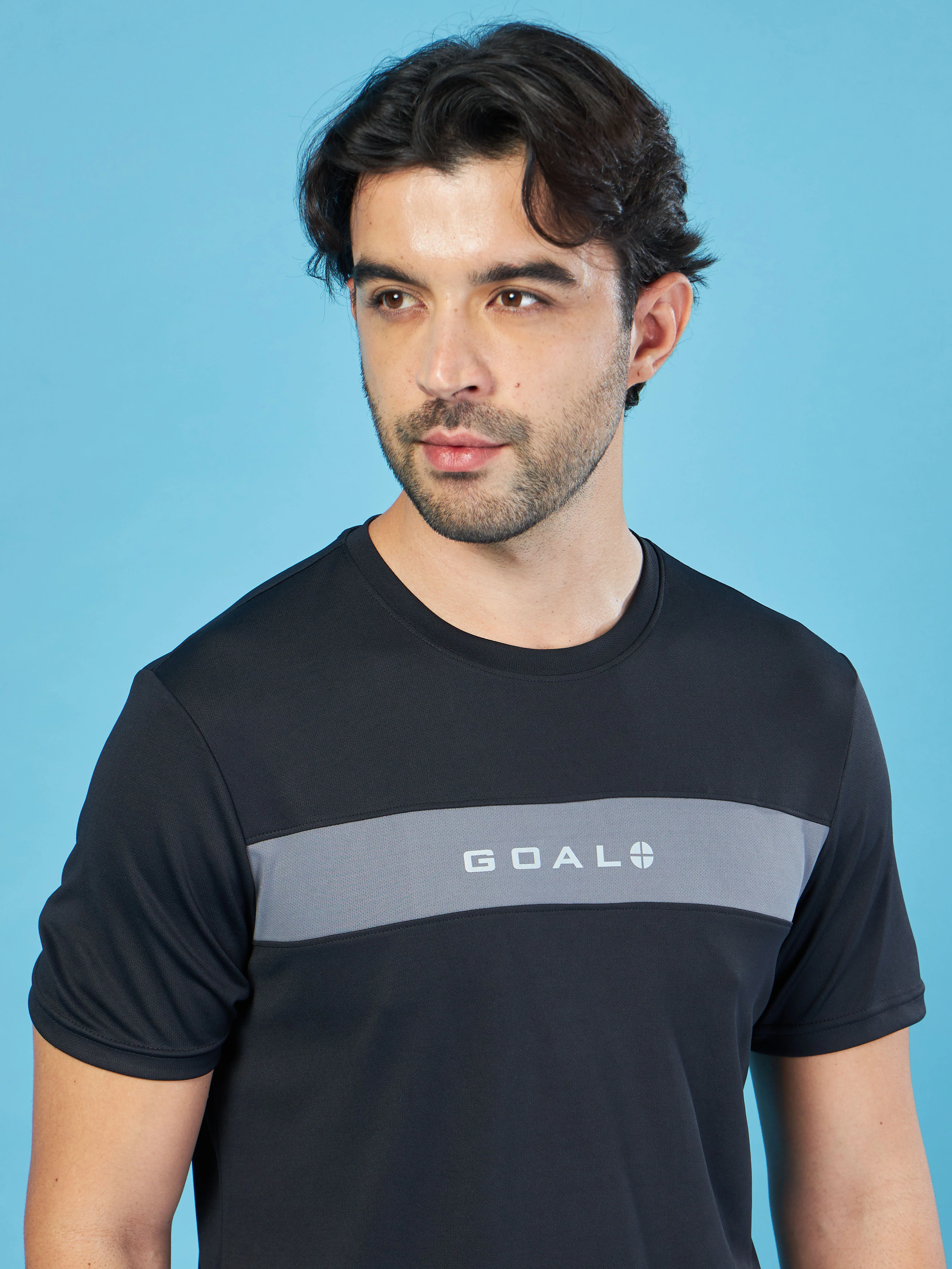 Men Solid Slim Fit Crew Neck T-shirt with TECHNO COOL+ - Image 9