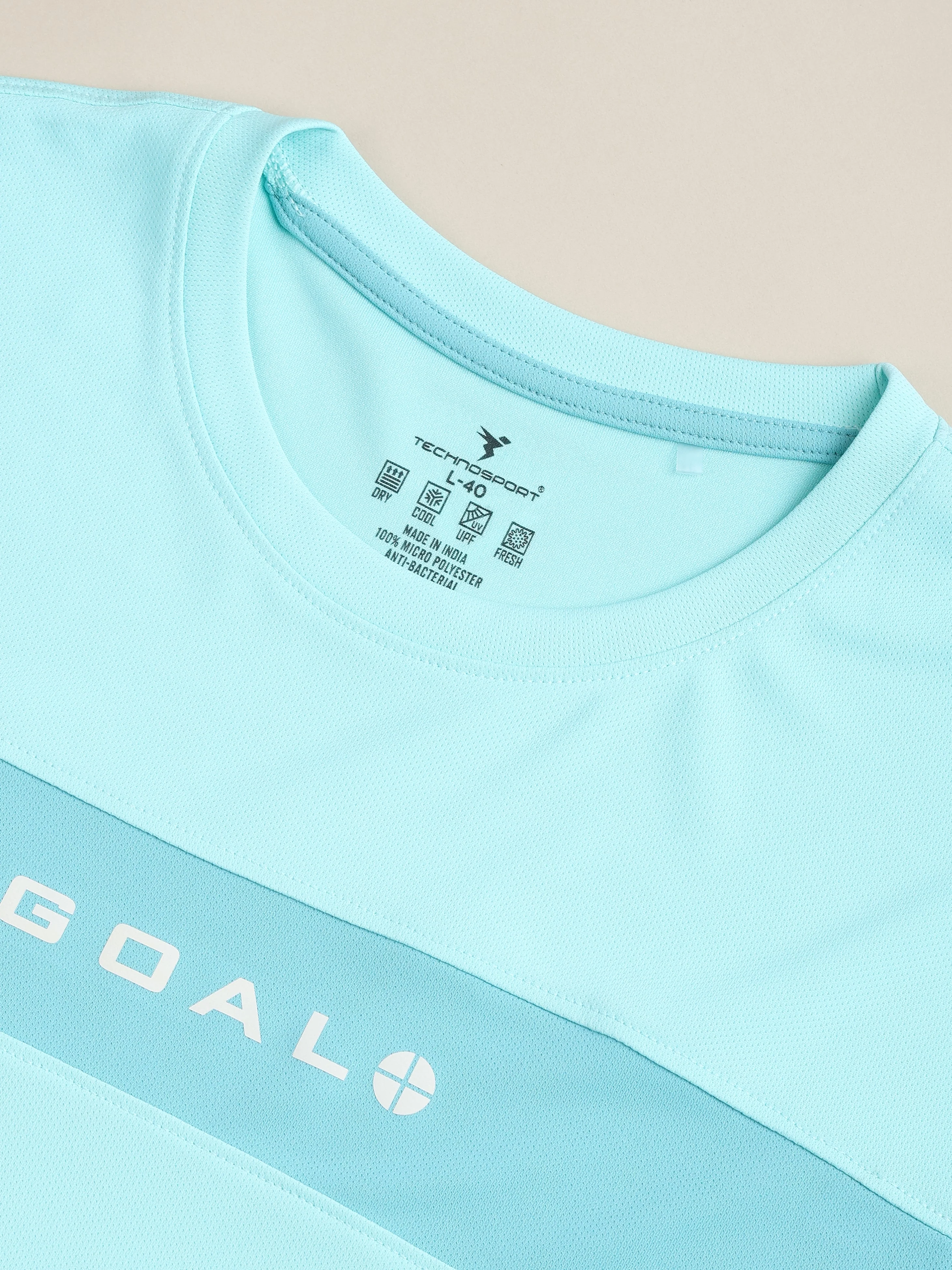 Men Solid Slim Fit Crew Neck T-shirt with TECHNO COOL+ - Image 7