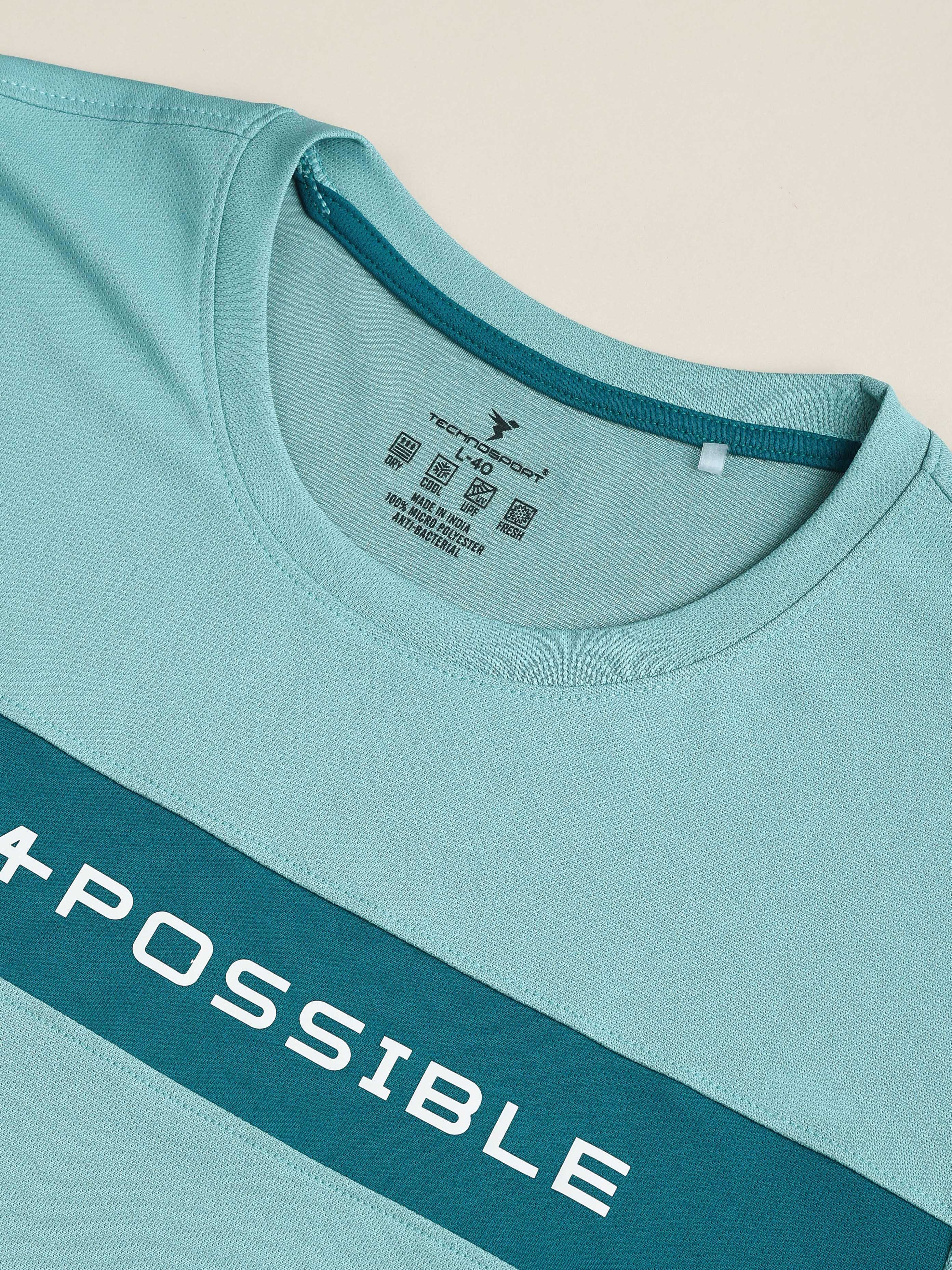 Men Solid Slim Fit Crew Neck T-shirt with TECHNO COOL+ - Image 7
