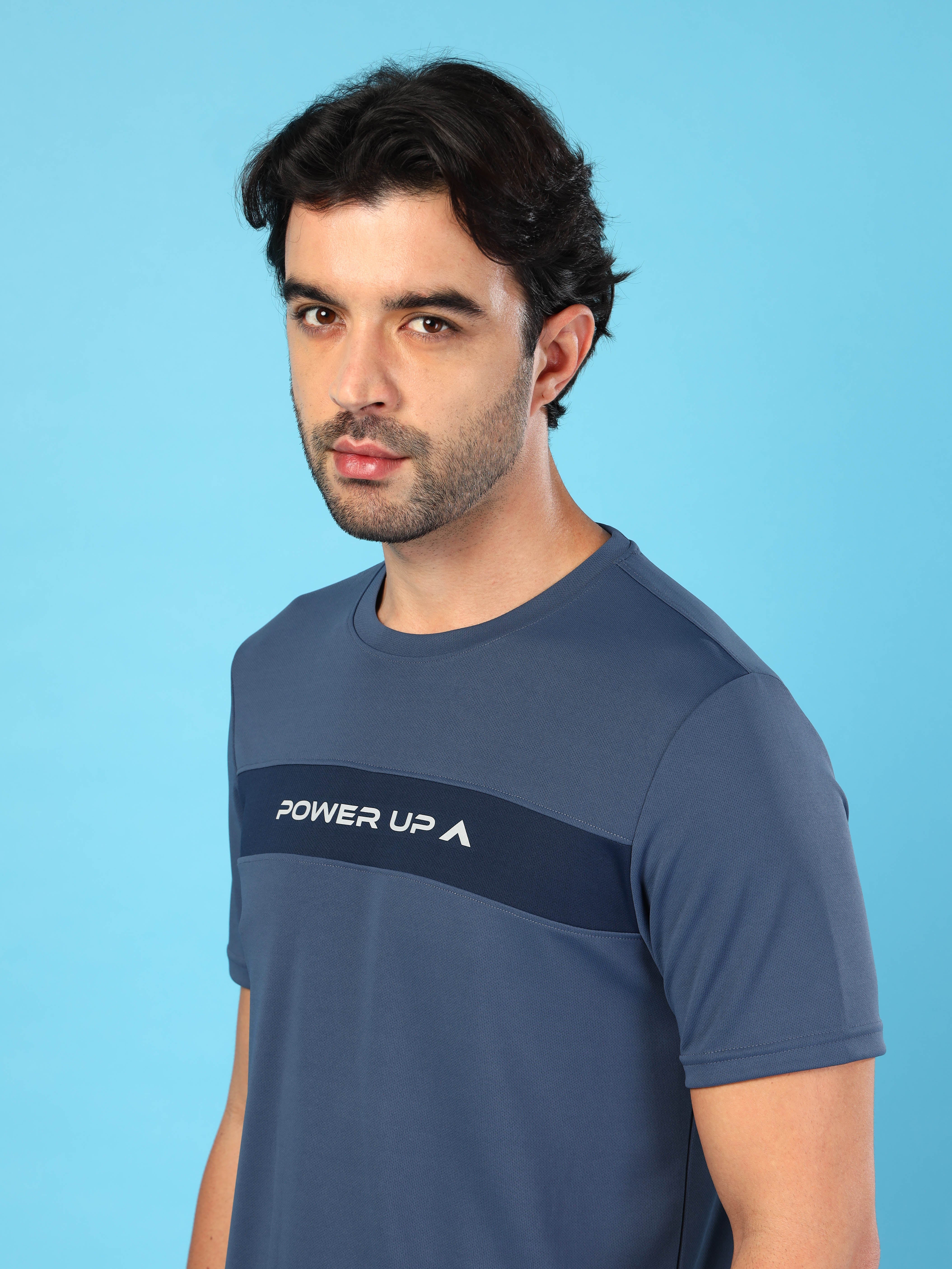 Men Solid Slim Fit Crew Neck T-shirt with TECHNO COOL+ - Image 6