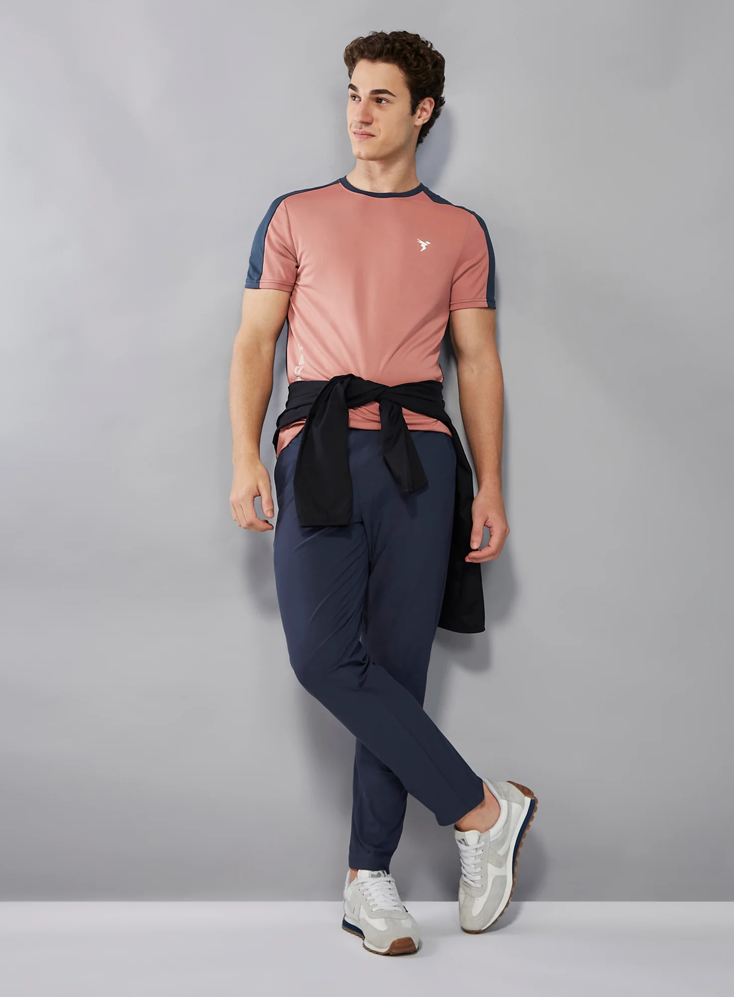 Men Solid Slim Fit Crew Neck T-shirt with TECHNO COOL+ - Image 5