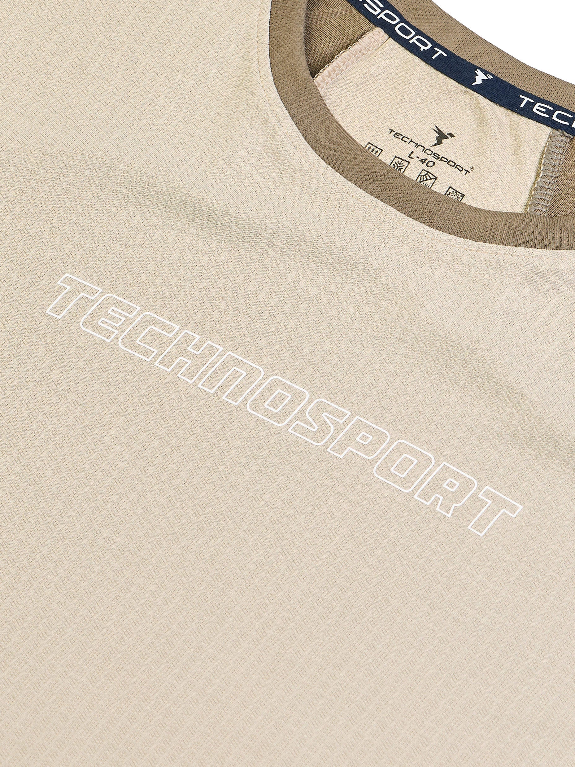Men Colorblock Slim Fit Crew Neck T-shirt with TECHNO COOL+ - Image 8
