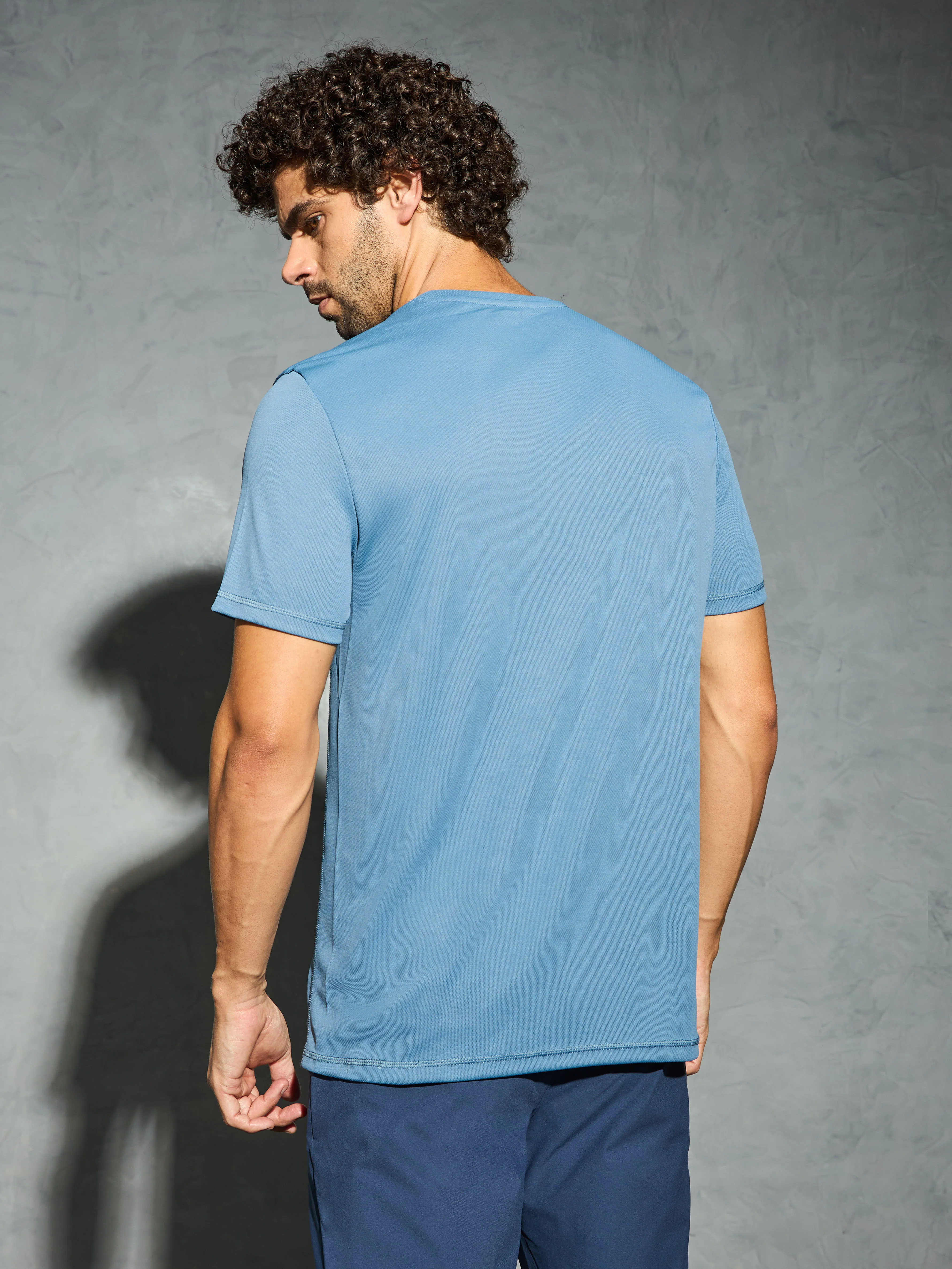 Men Solid Slim Fit Crew Neck T-shirt with TECHNO COOL+ (Pack of 2) - Image 5