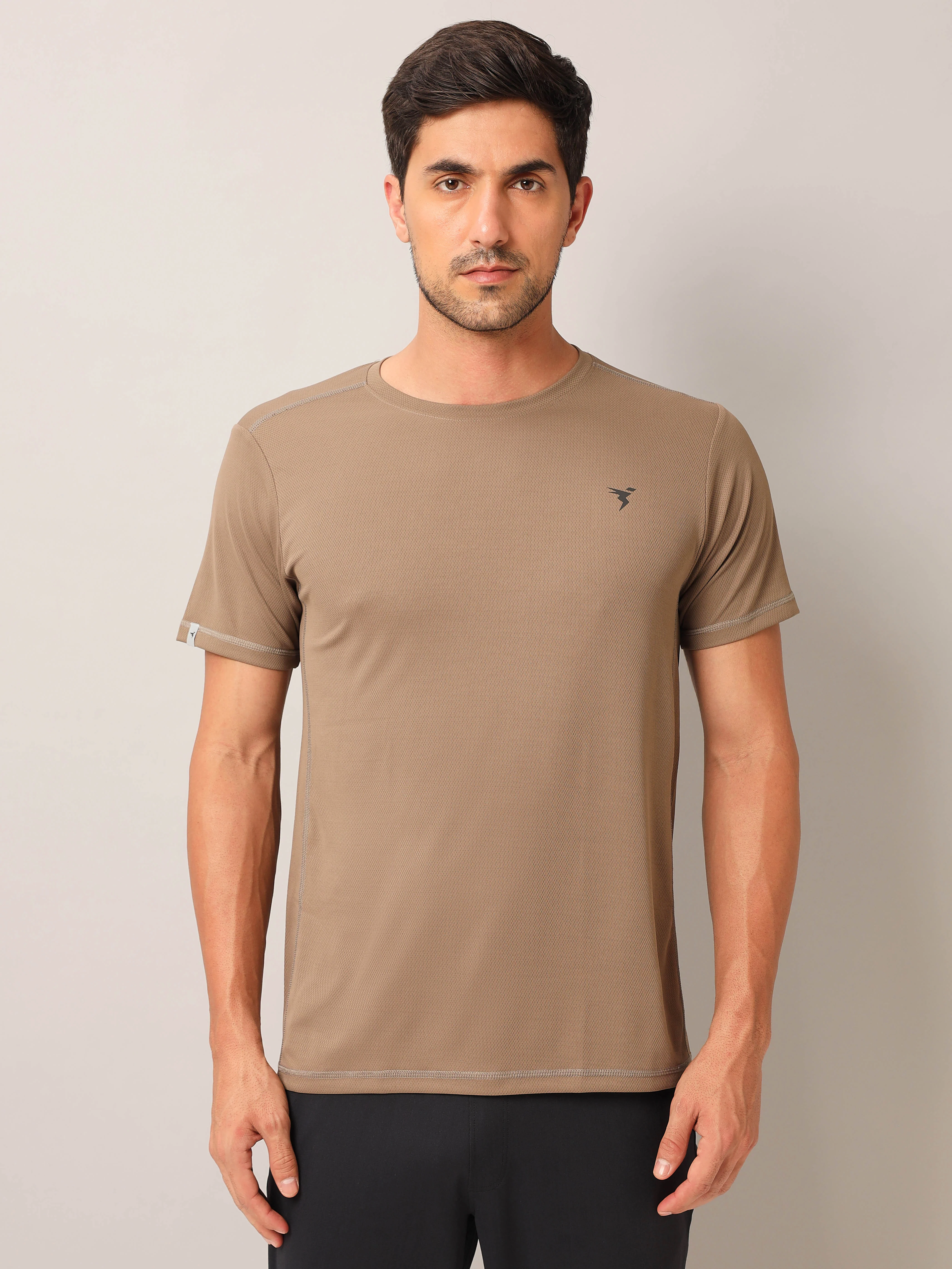 Men Solid Slim Fit Crew Neck T-shirt with TECHNO COOL+ (Pack of 2) - Image 2