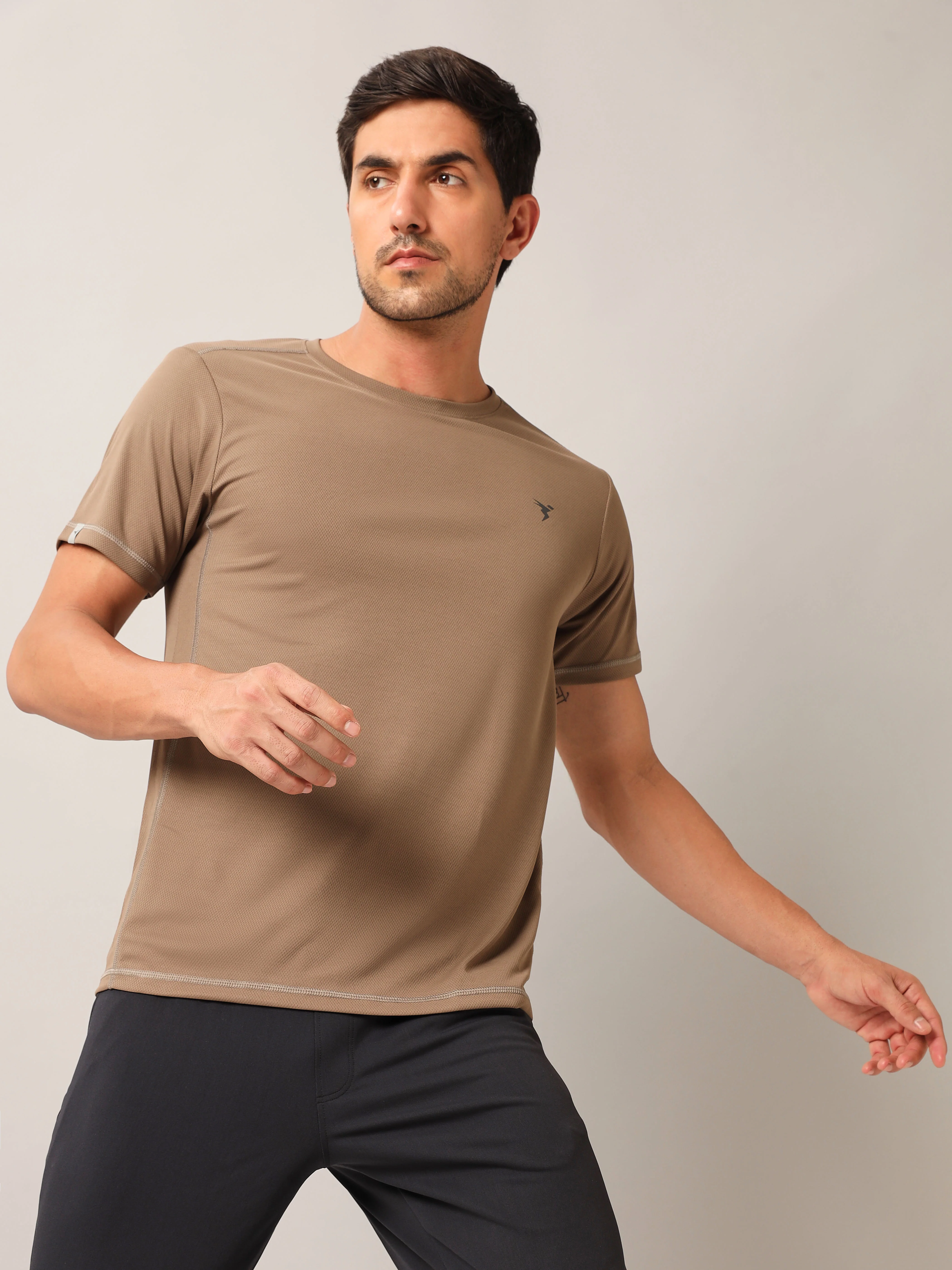 Men Solid Slim Fit Crew Neck T-shirt with TECHNO COOL+ (Pack of 2) - Image 4