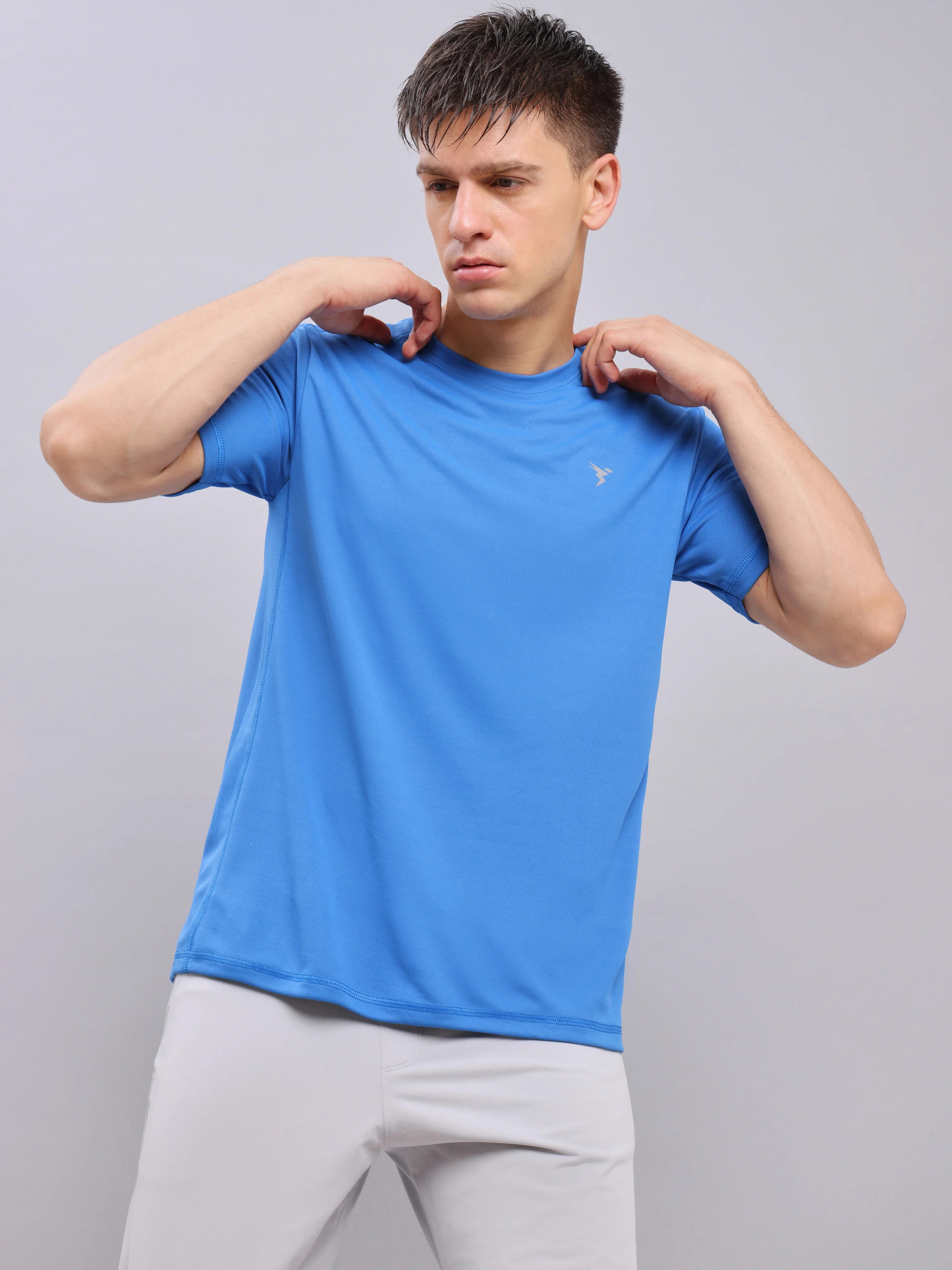 Men Solid Slim Fit Crew Neck T-shirt with TECHNO COOL+ (Pack of 2) - Image 2