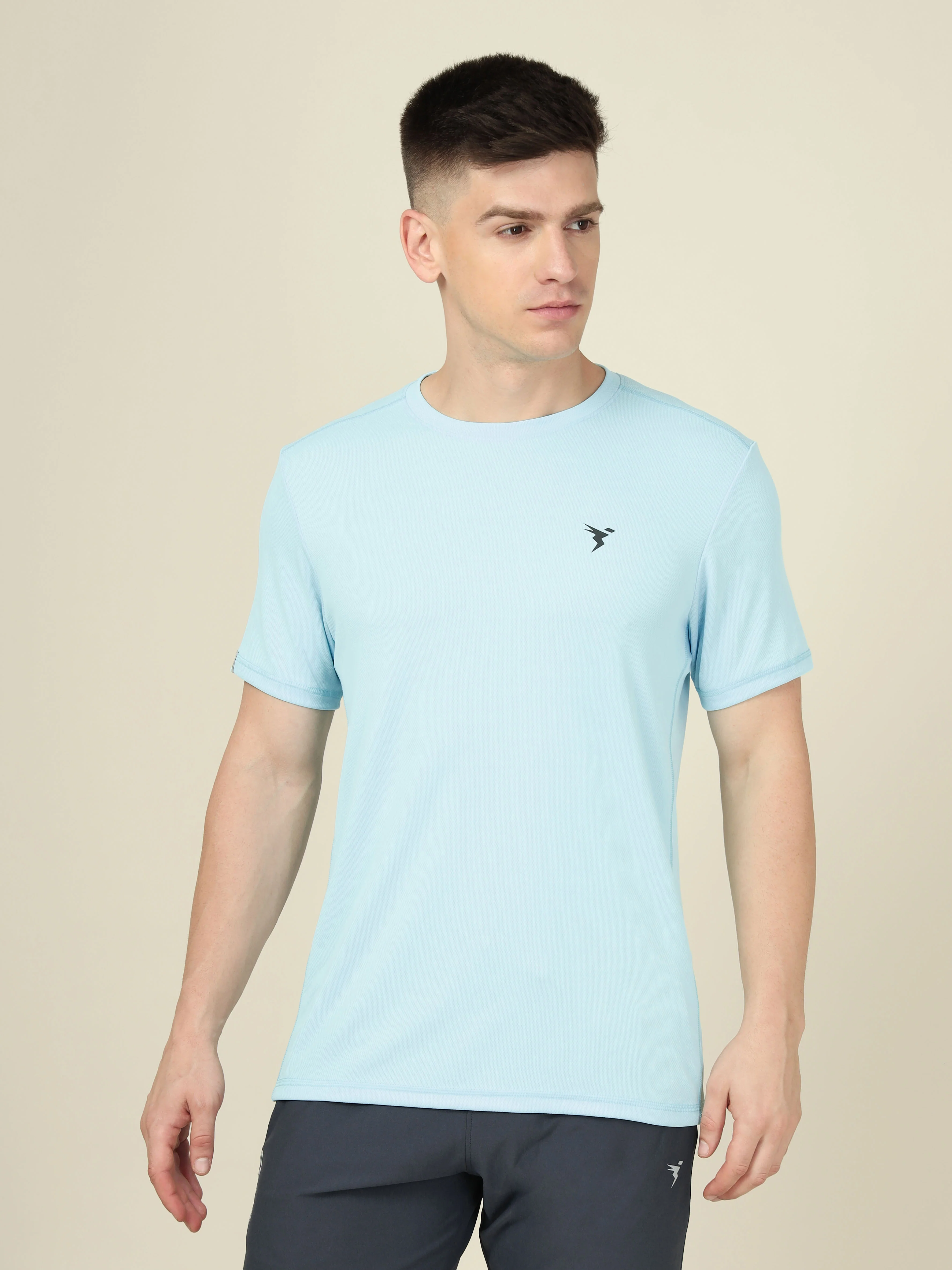 Men Solid Slim Fit Crew Neck T-shirt with TECHNO COOL+ (Pack of 2) - Image 2
