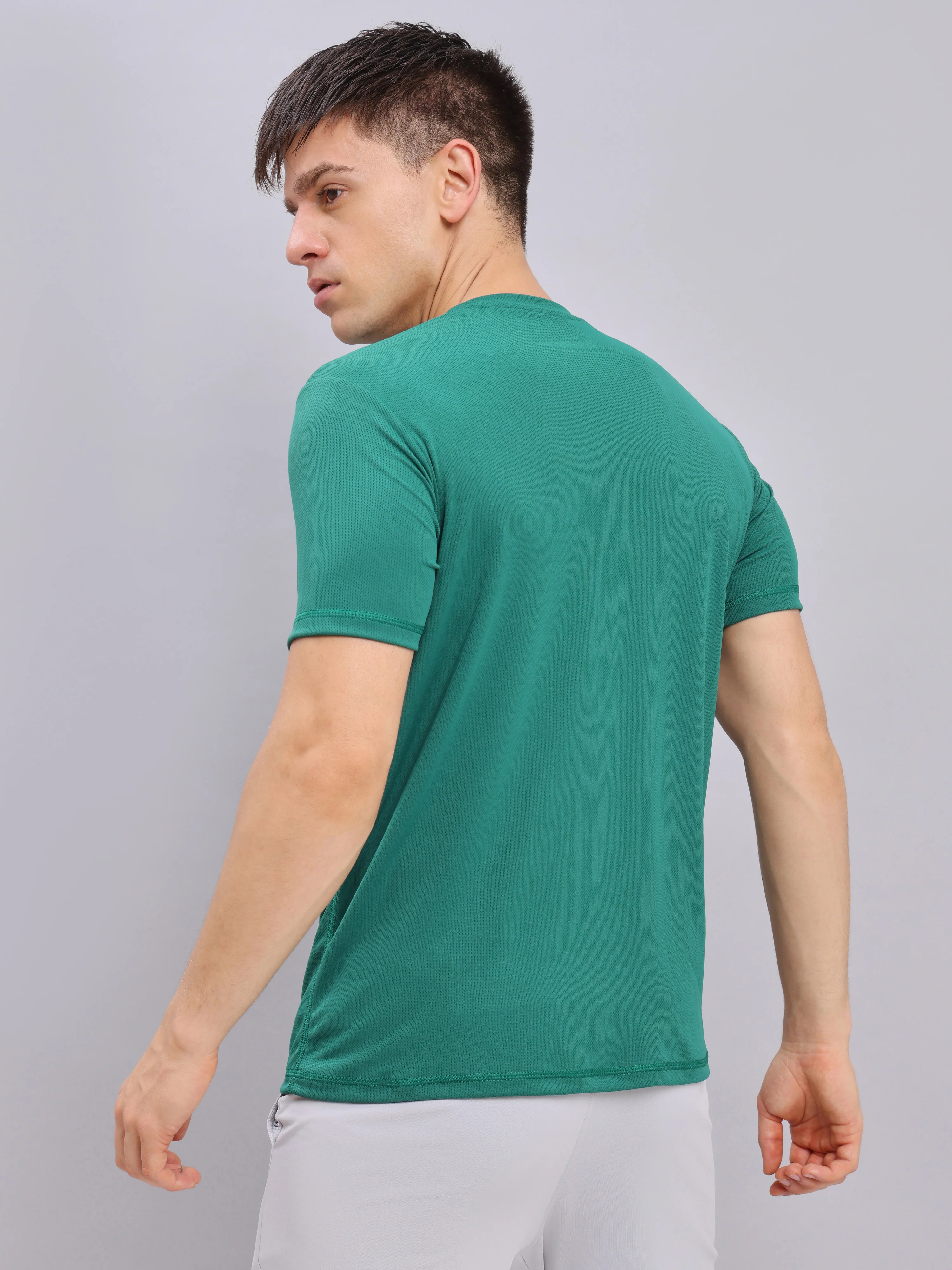 Men Solid Slim Fit Crew Neck T-shirt with TECHNO COOL+ (Pack of 2) - Image 4