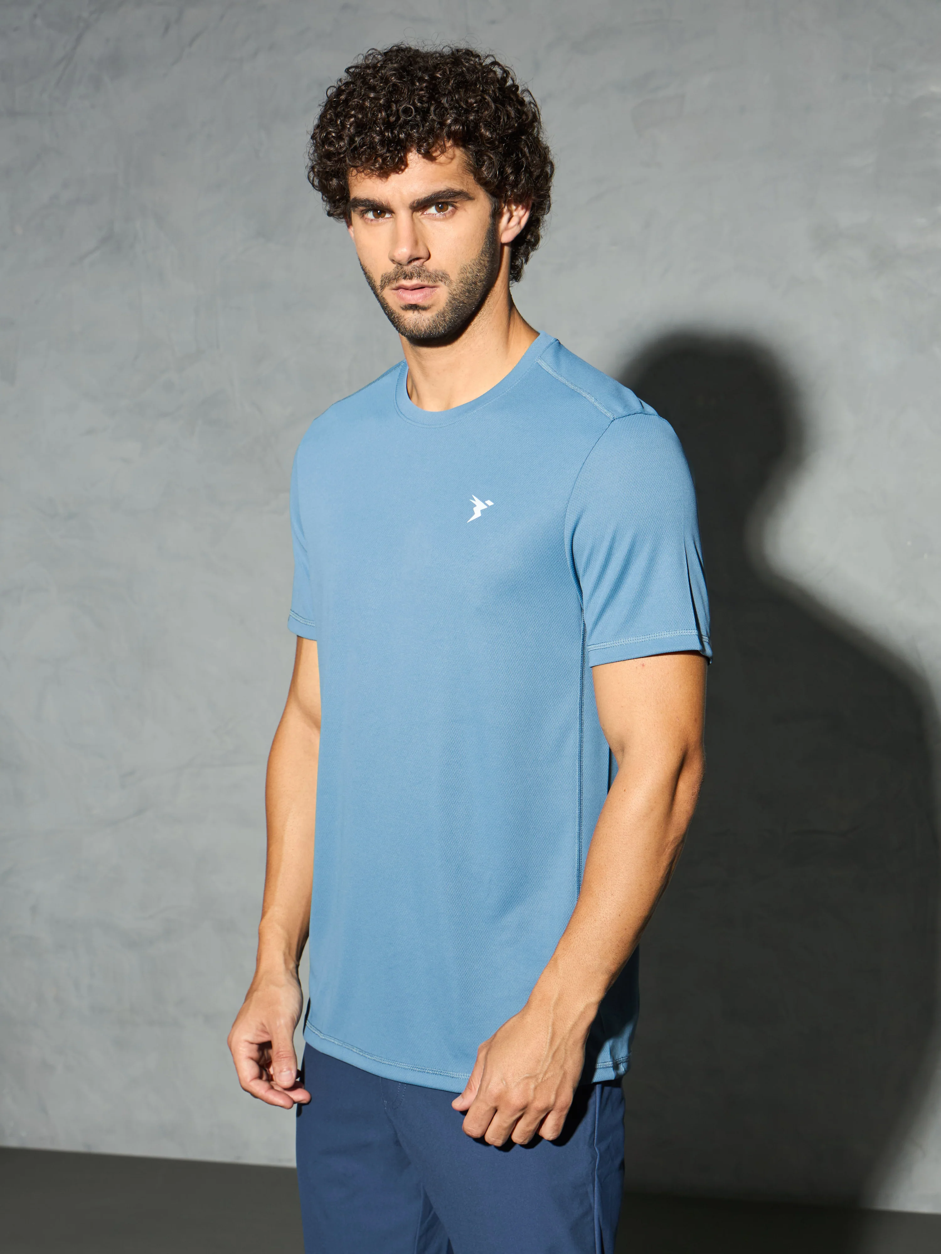 Men Solid Slim Fit Crew Neck T-shirt with TECHNO COOL+ (Pack of 2) - Image 5