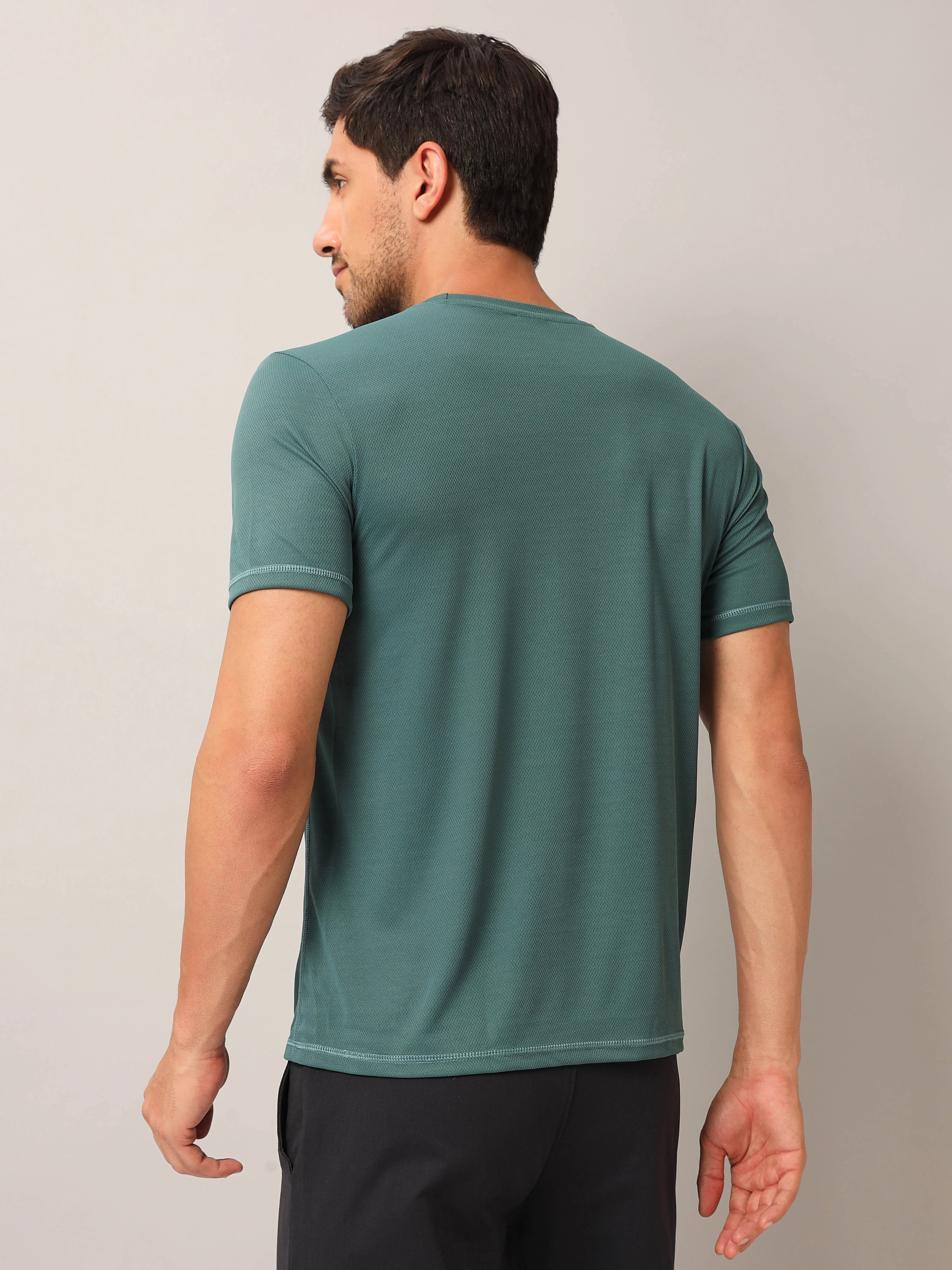 Men Solid Slim Fit Crew Neck T-shirt with TECHNO COOL+ (Pack of 3) - Image 3