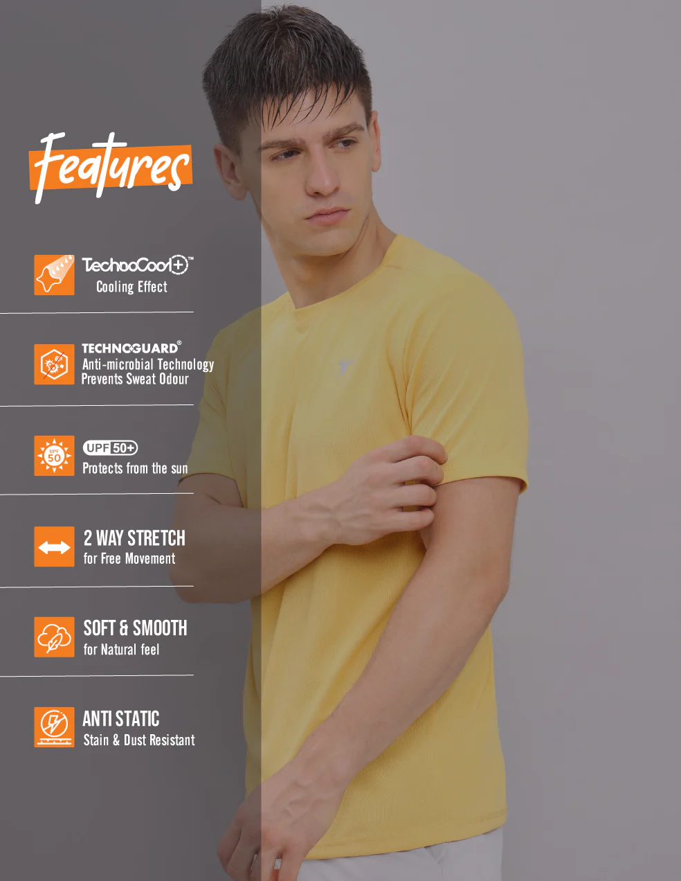 Men Solid Slim Fit Crew Neck T-shirt with TECHNO COOL+ (Pack of 3) - Image 4