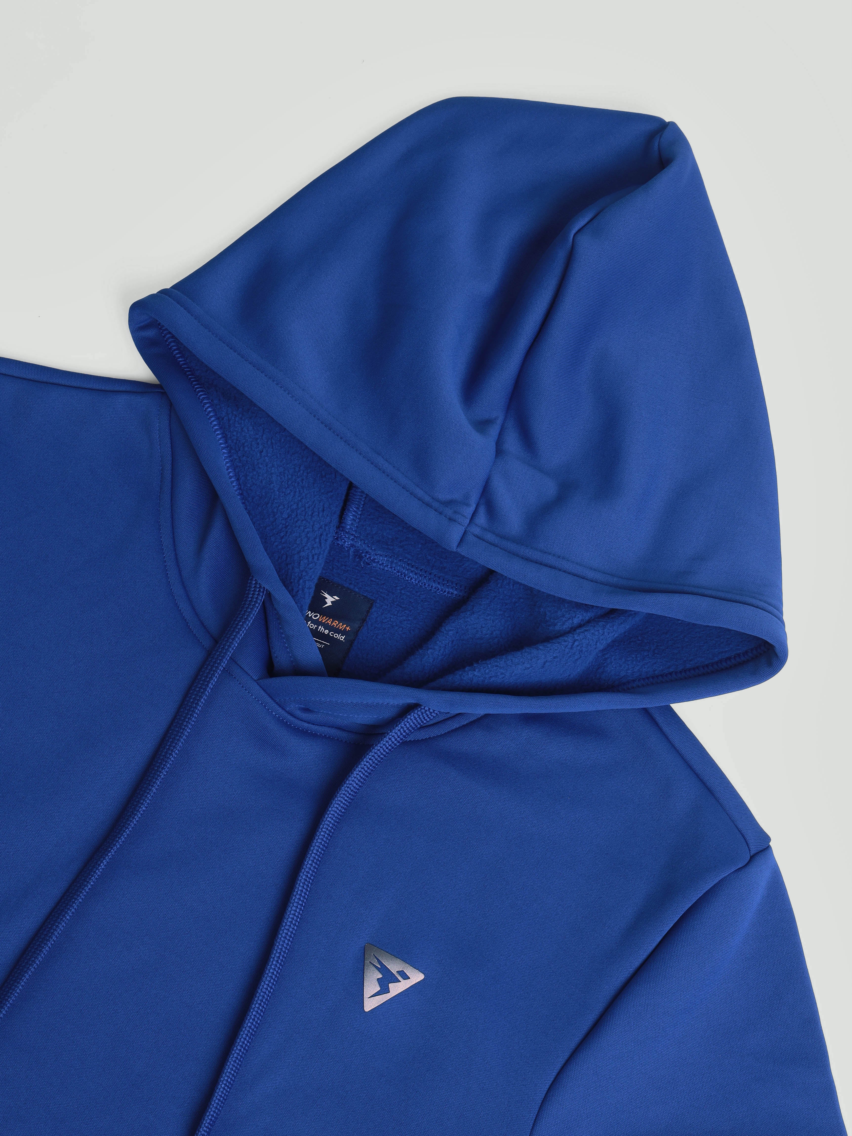 Men Solid Slim Fit Hooded Sweatshirt  with TECHNO DRY - Image 5