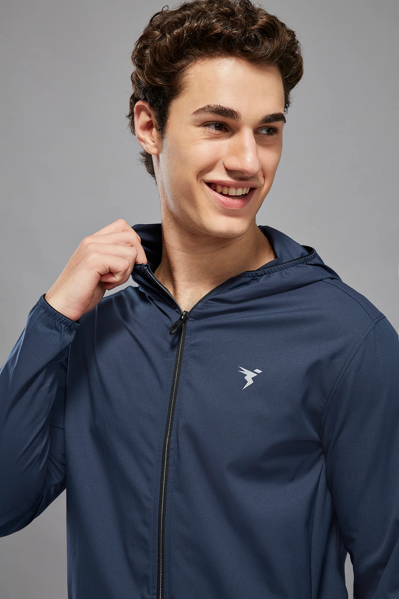 Men Solid Slim Fit Hooded Jacket with TS FLEXI - Image 7
