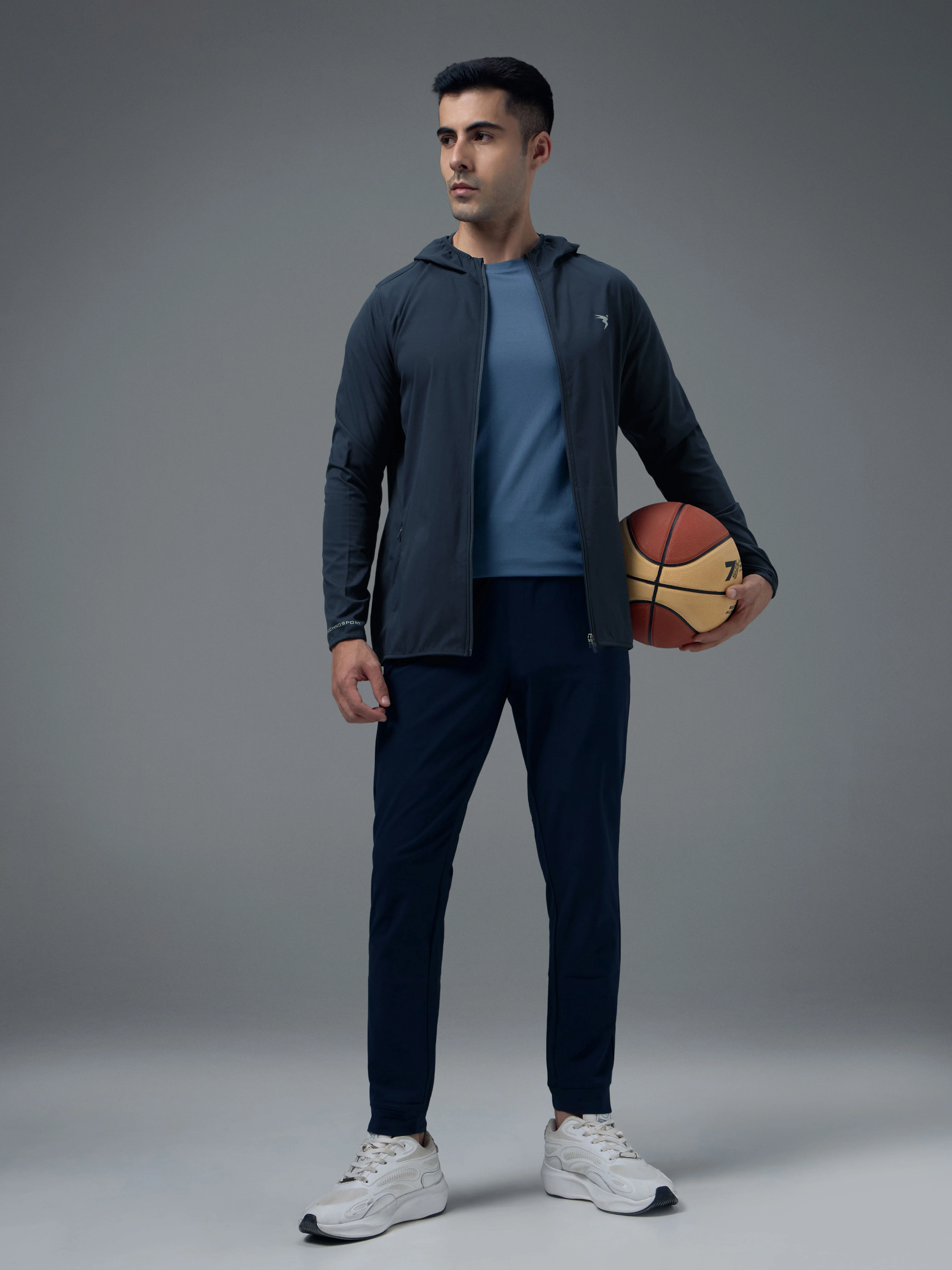 Men Solid Slim Fit Hooded Jacket with TS FLEXI - Image 6