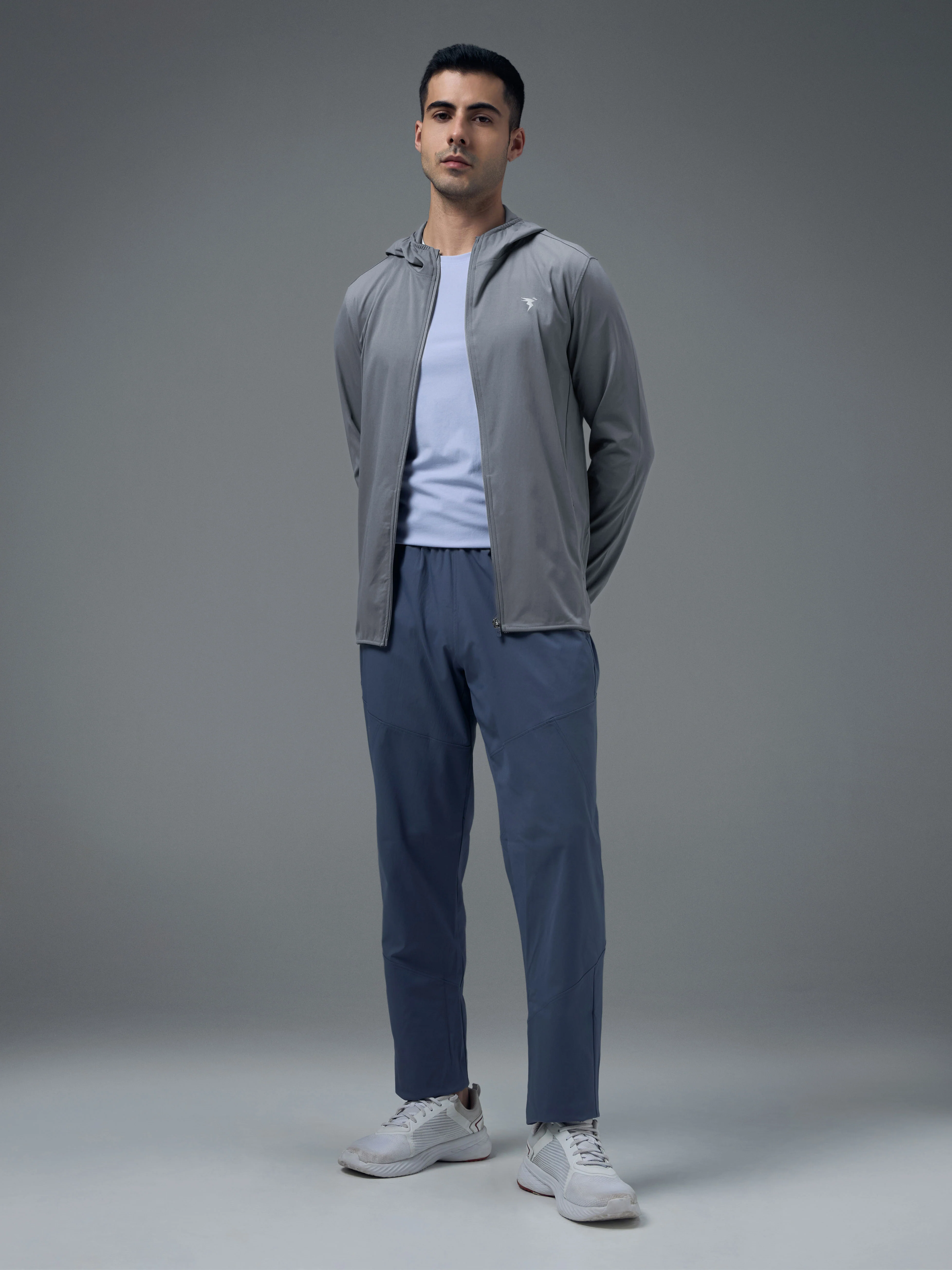 Men Solid Slim Fit Hooded Jacket with TS FLEXI - Image 4