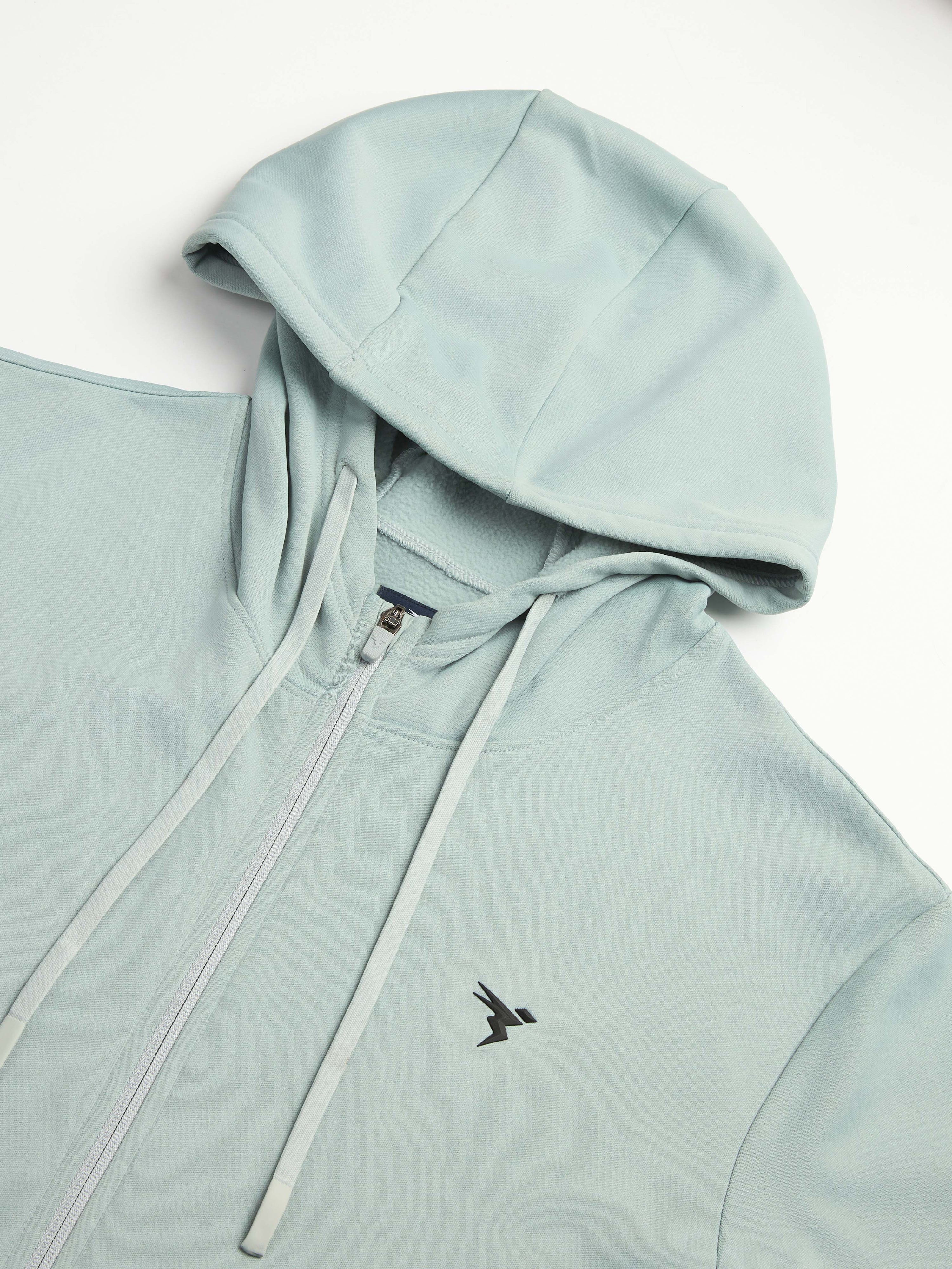 Men Solid Slim Fit Hooded Jacket with TECHNOWARM+ - Image 8