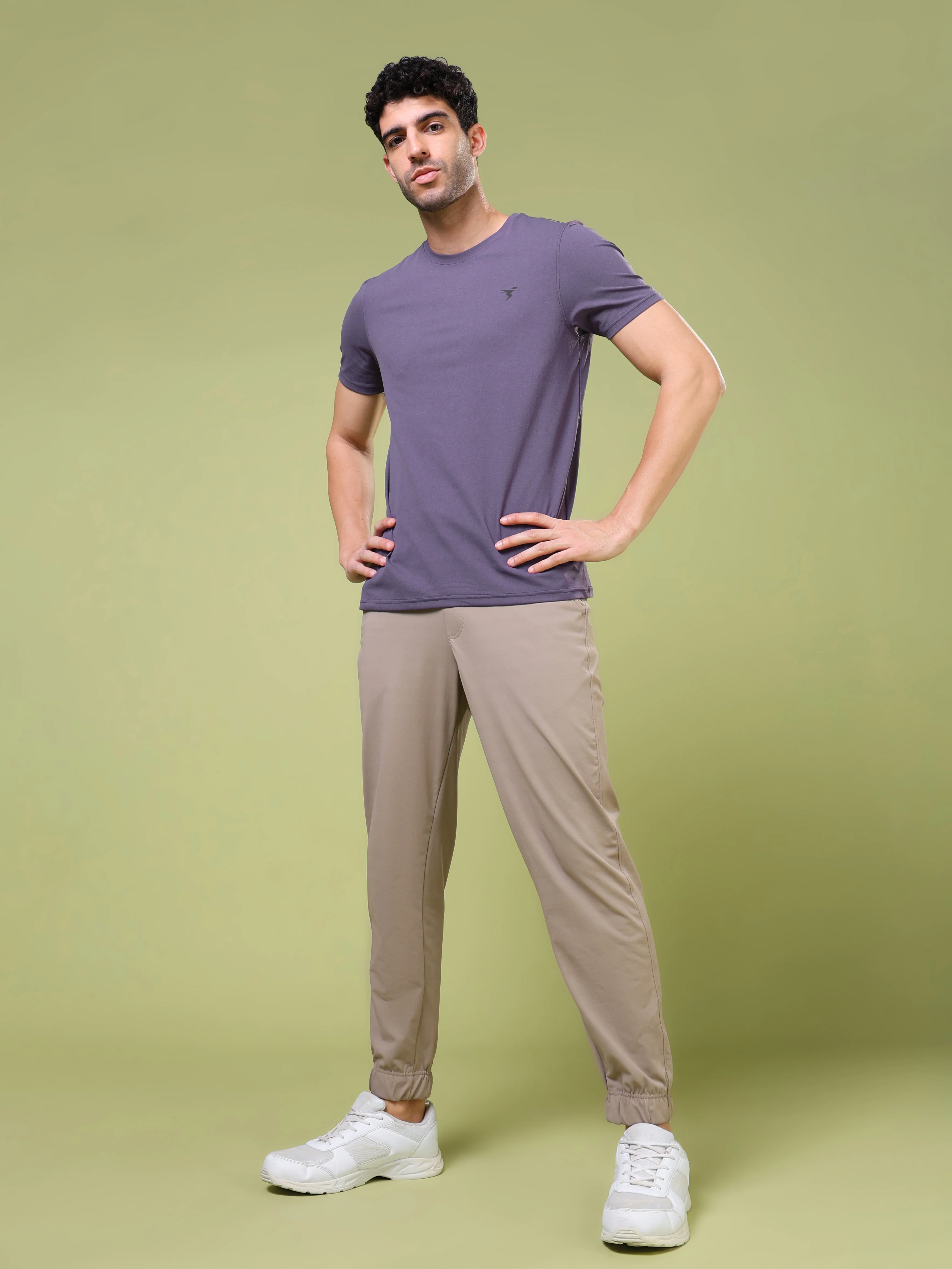 Men Solid Slim Fit Joggers with ELASTOPLUS - Image 5