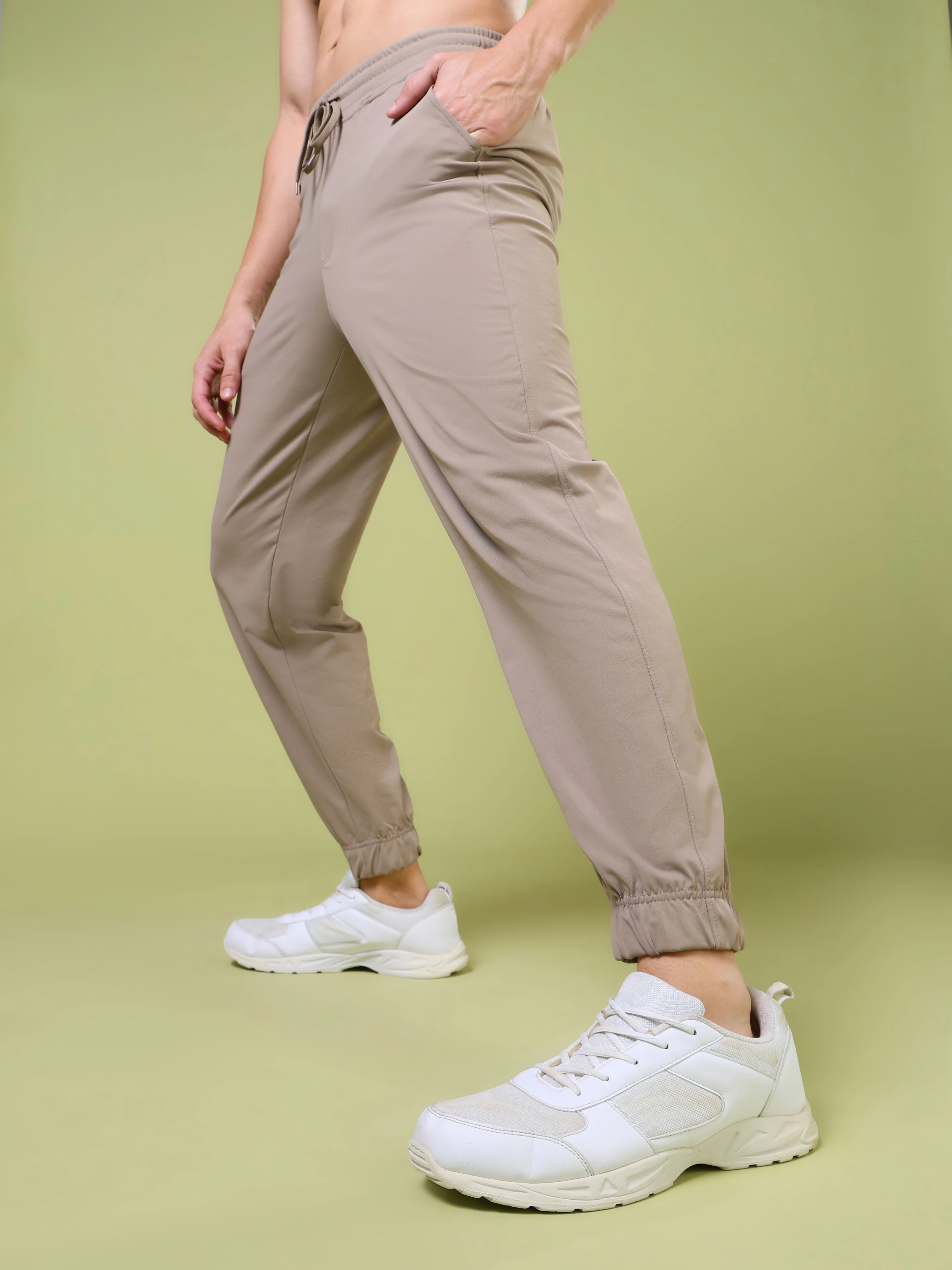 Men Solid Slim Fit Joggers with ELASTOPLUS - Image 6
