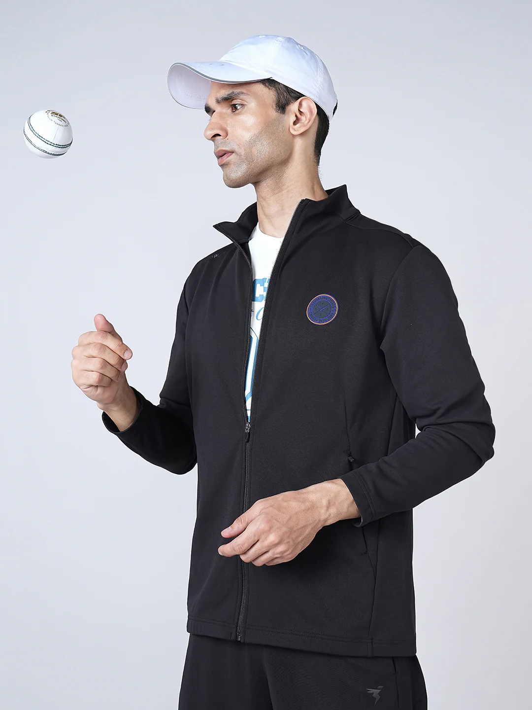 Men Solid Slim Fit Mock Neck Jacket with ELASTO PLUS - Image 4