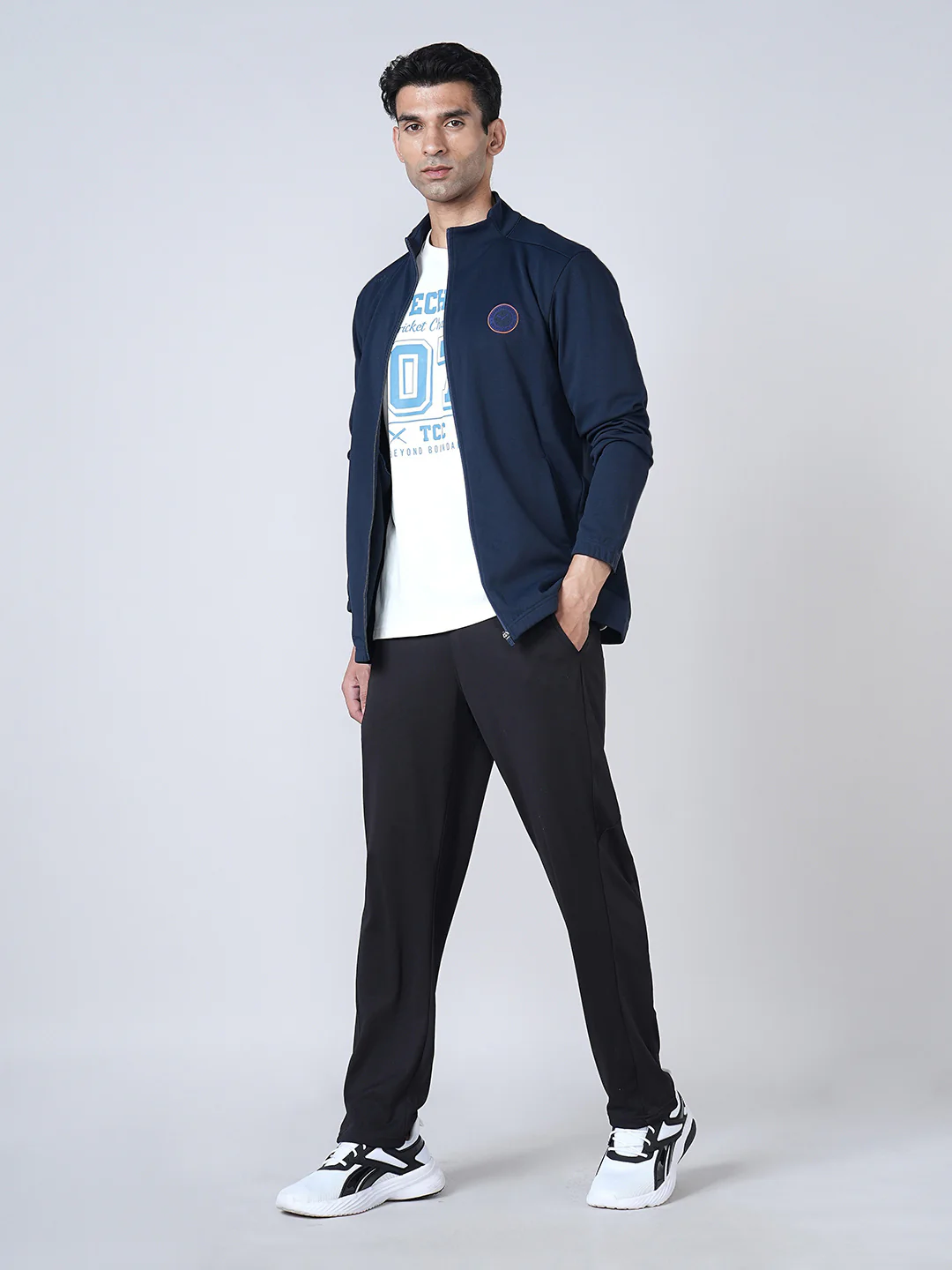 Men Solid Slim Fit Mock Neck Jacket with ELASTO PLUS - Image 6