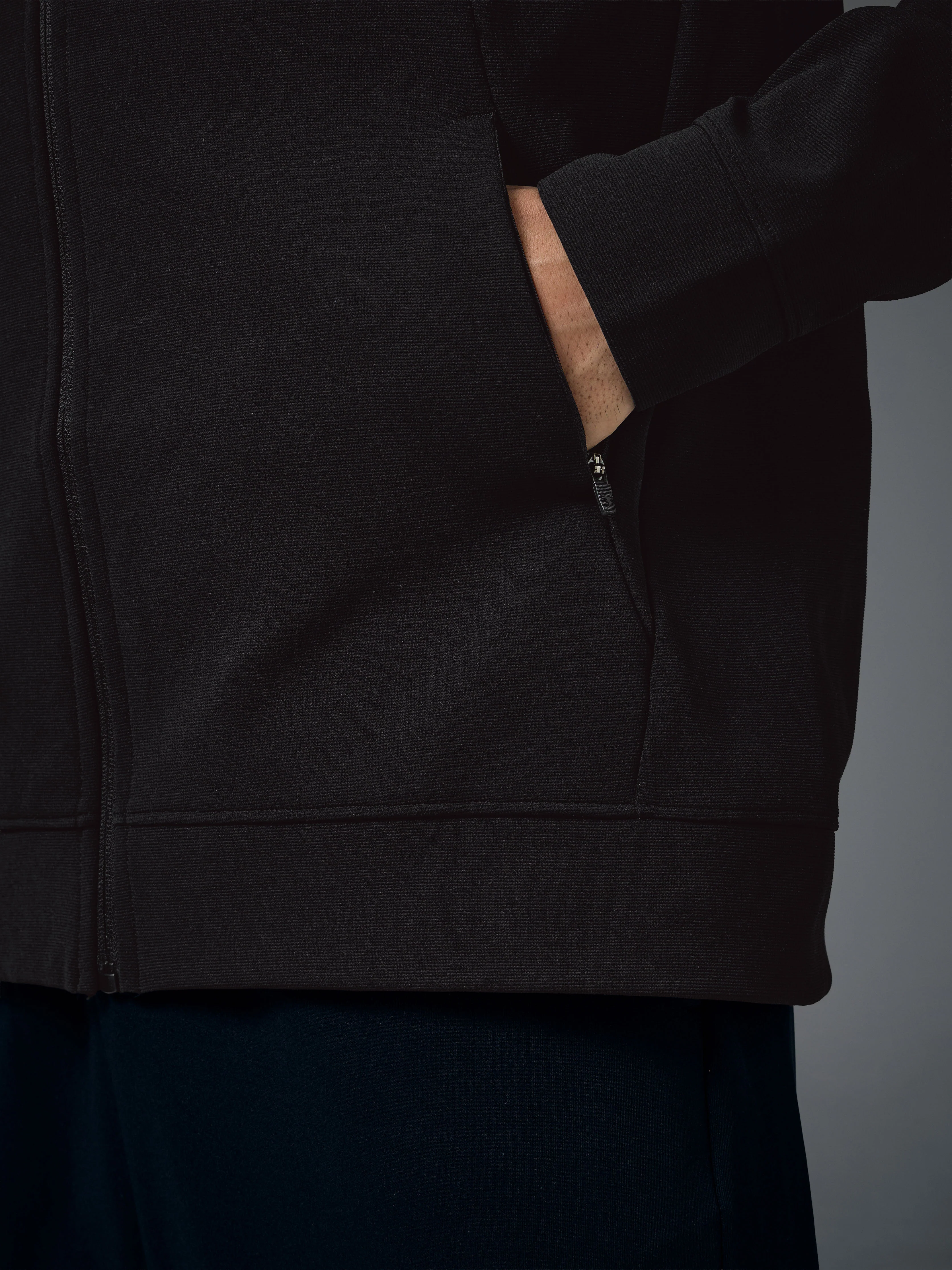 Men Solid Slim Fit Mock Neck Jacket with ELASTO PLUS - Image 7