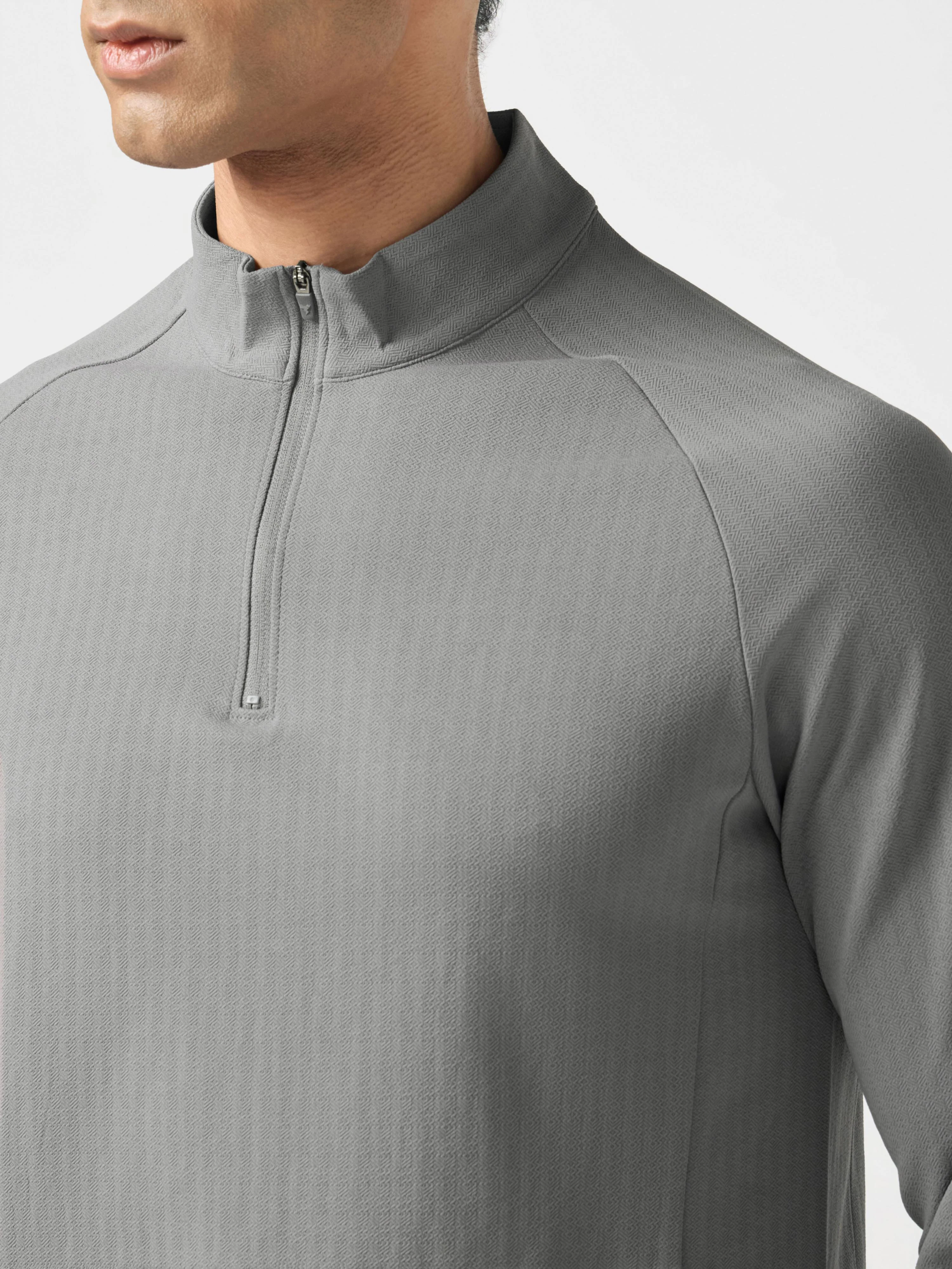 Men Solid Slim Fit Mock Neck Sports T-shirt with ELASTO PLUS - Image 5
