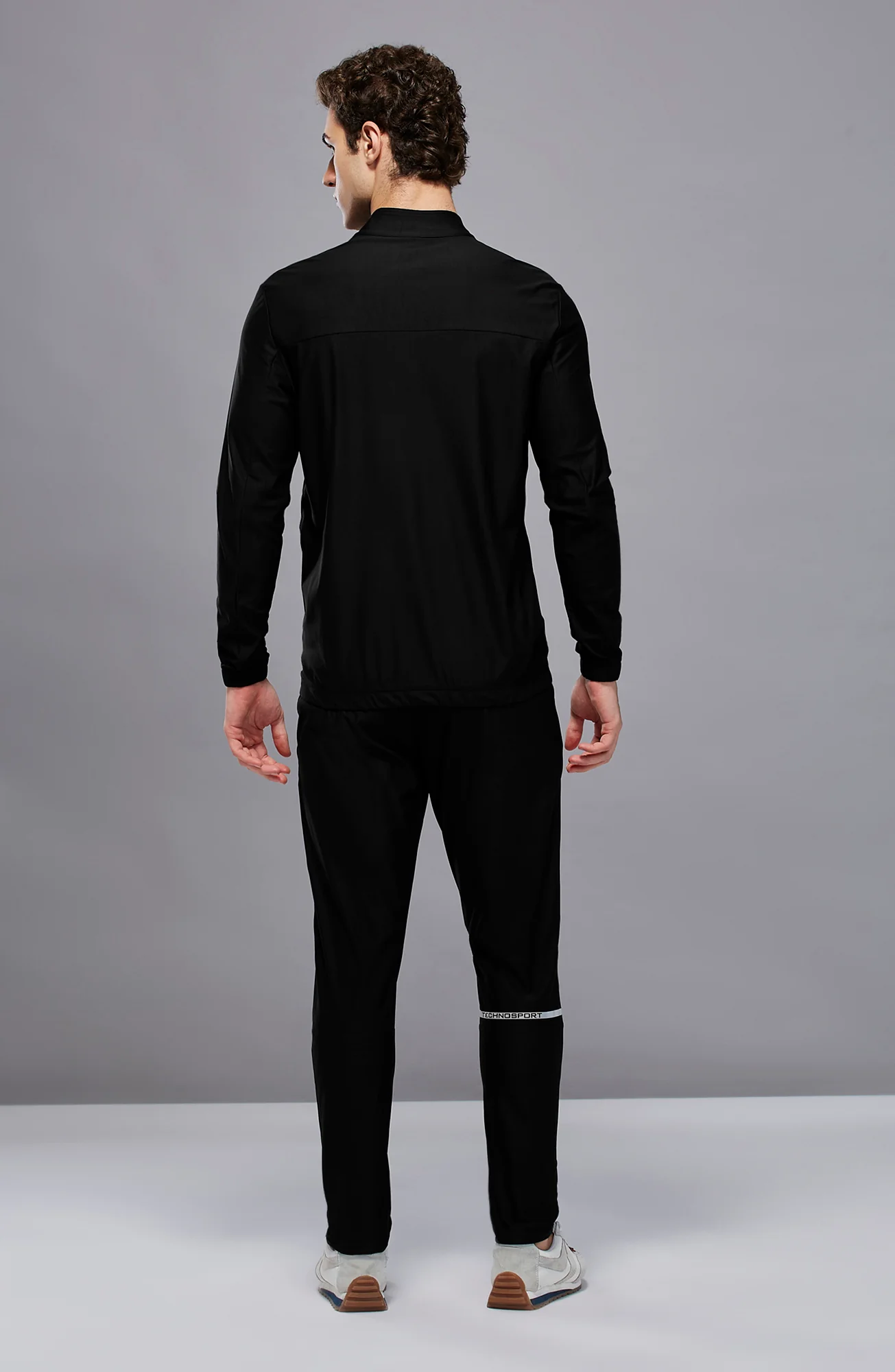 Men Solid Slim Fit Mock Tracksuits with DURACOOL+ - Image 5
