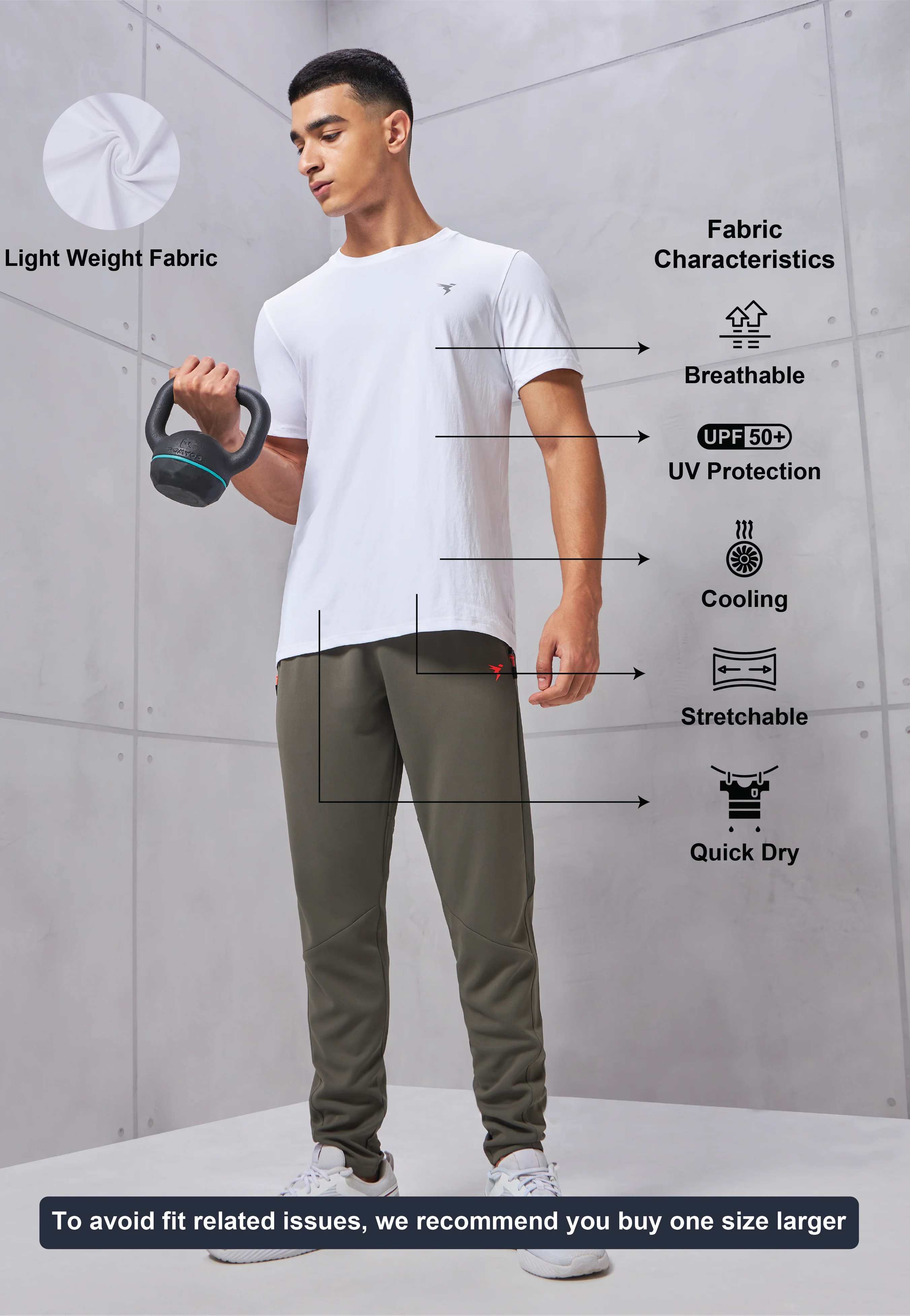 Men Solid Slim Fit pack of 3 Crew Neck T-shirt with COTFLEX - Image 7