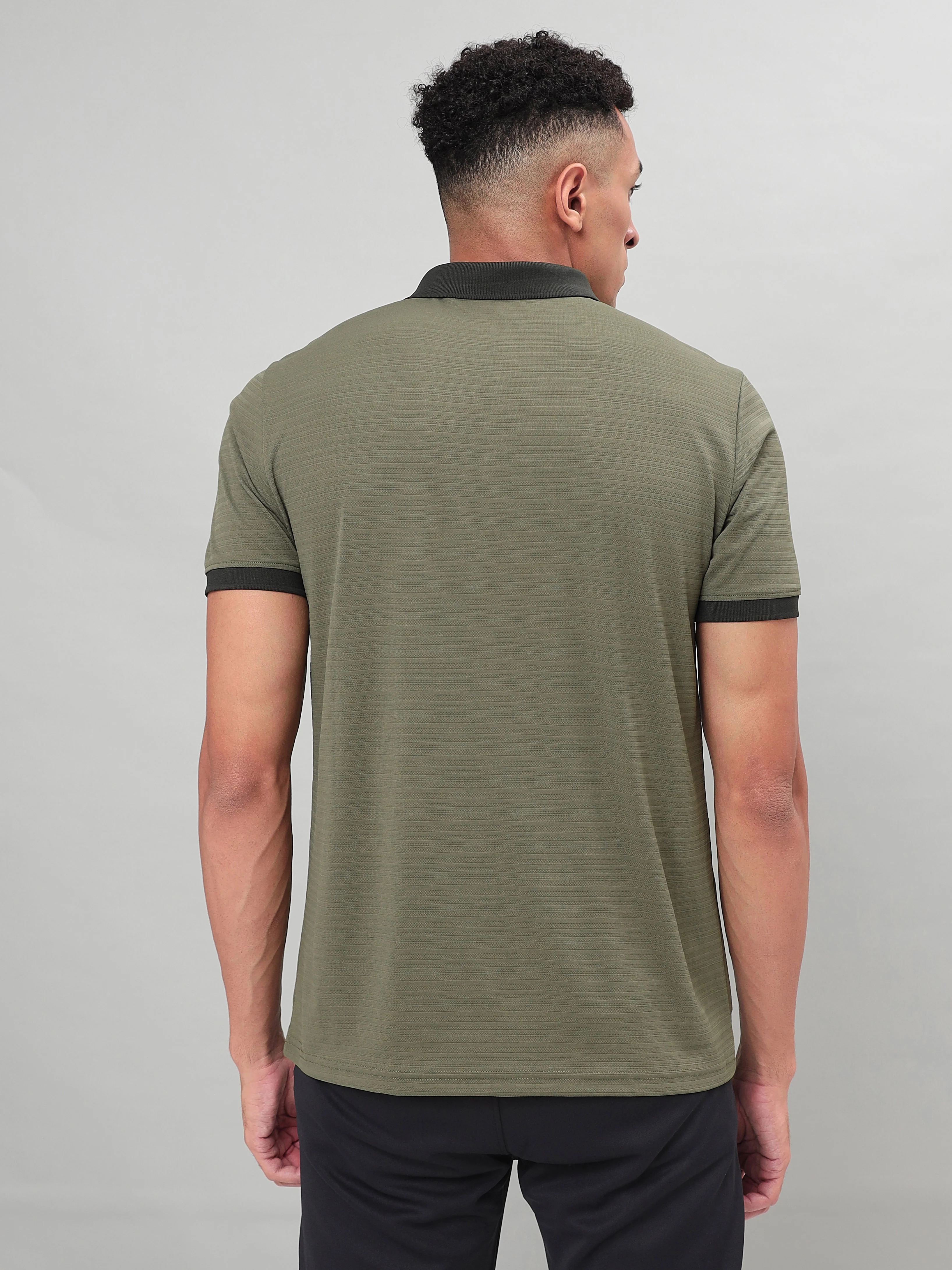 Men Solid Slim Fit Polo Sports T-shirt with MATPIQ (Pack of 2) - Image 3