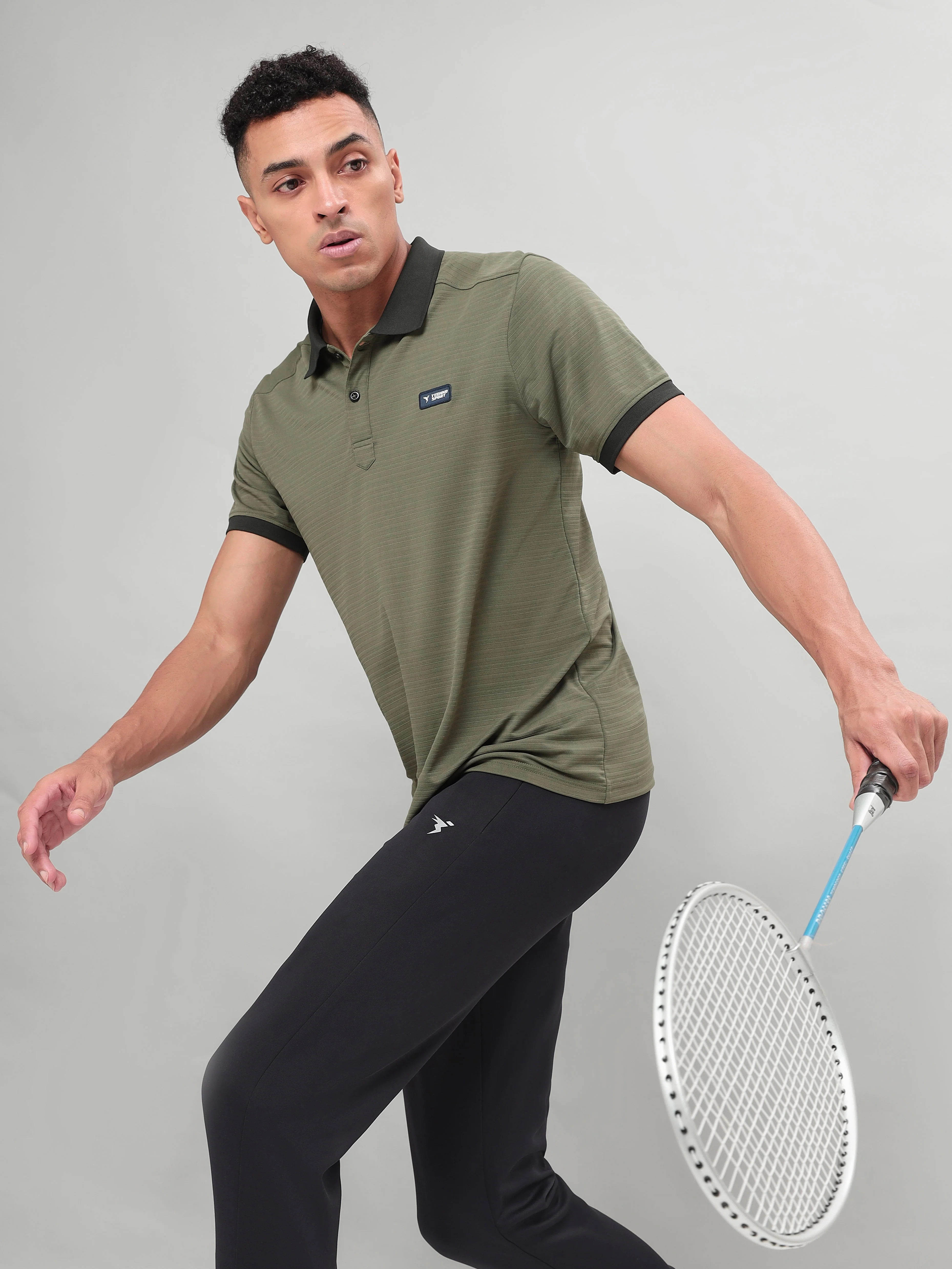 Men Solid Slim Fit Polo Sports T-shirt with MATPIQ (Pack of 2) - Image 7