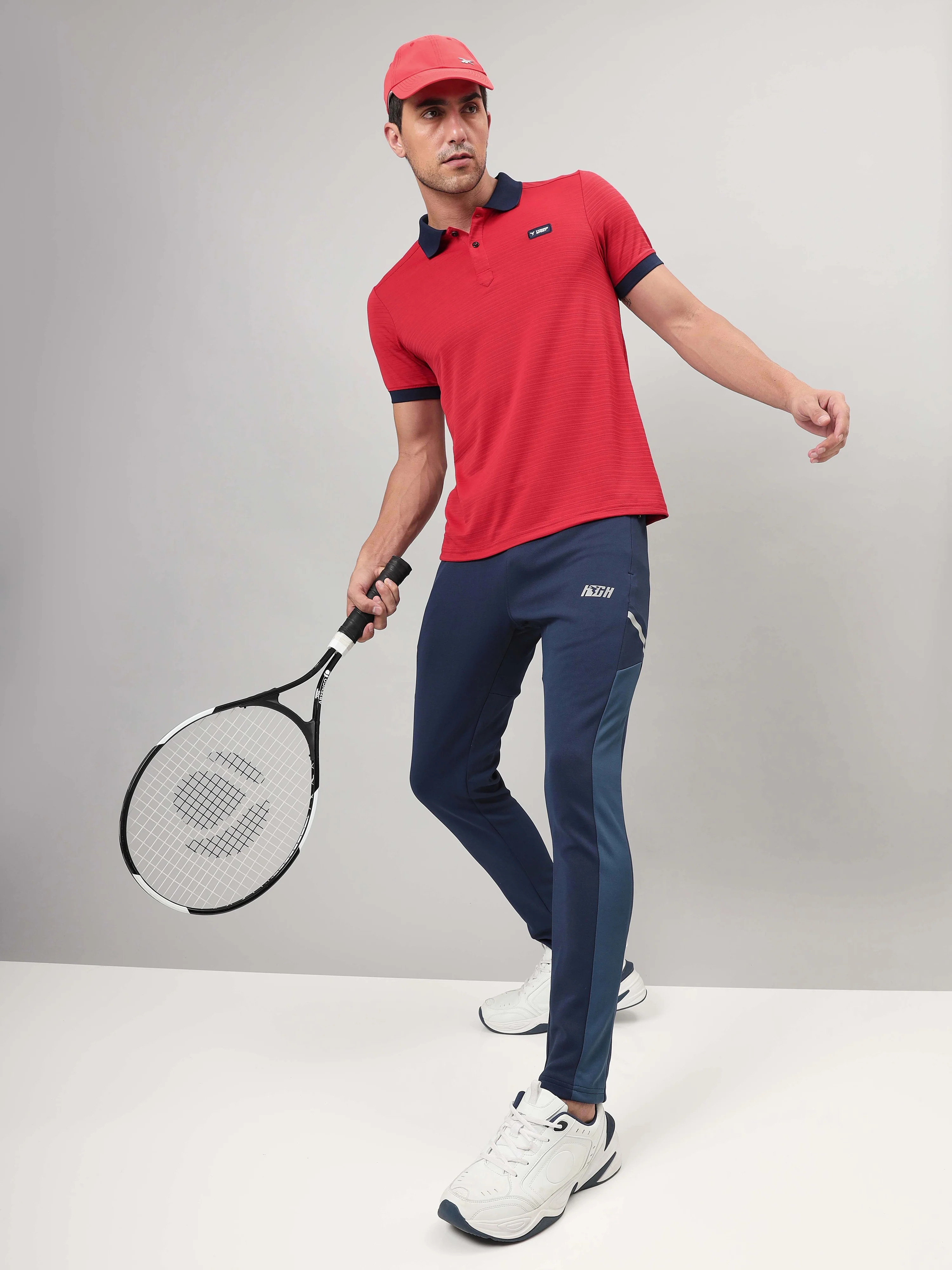Men Solid Slim Fit Polo Sports T-shirt with MATPIQ (Pack of 2) - Image 6