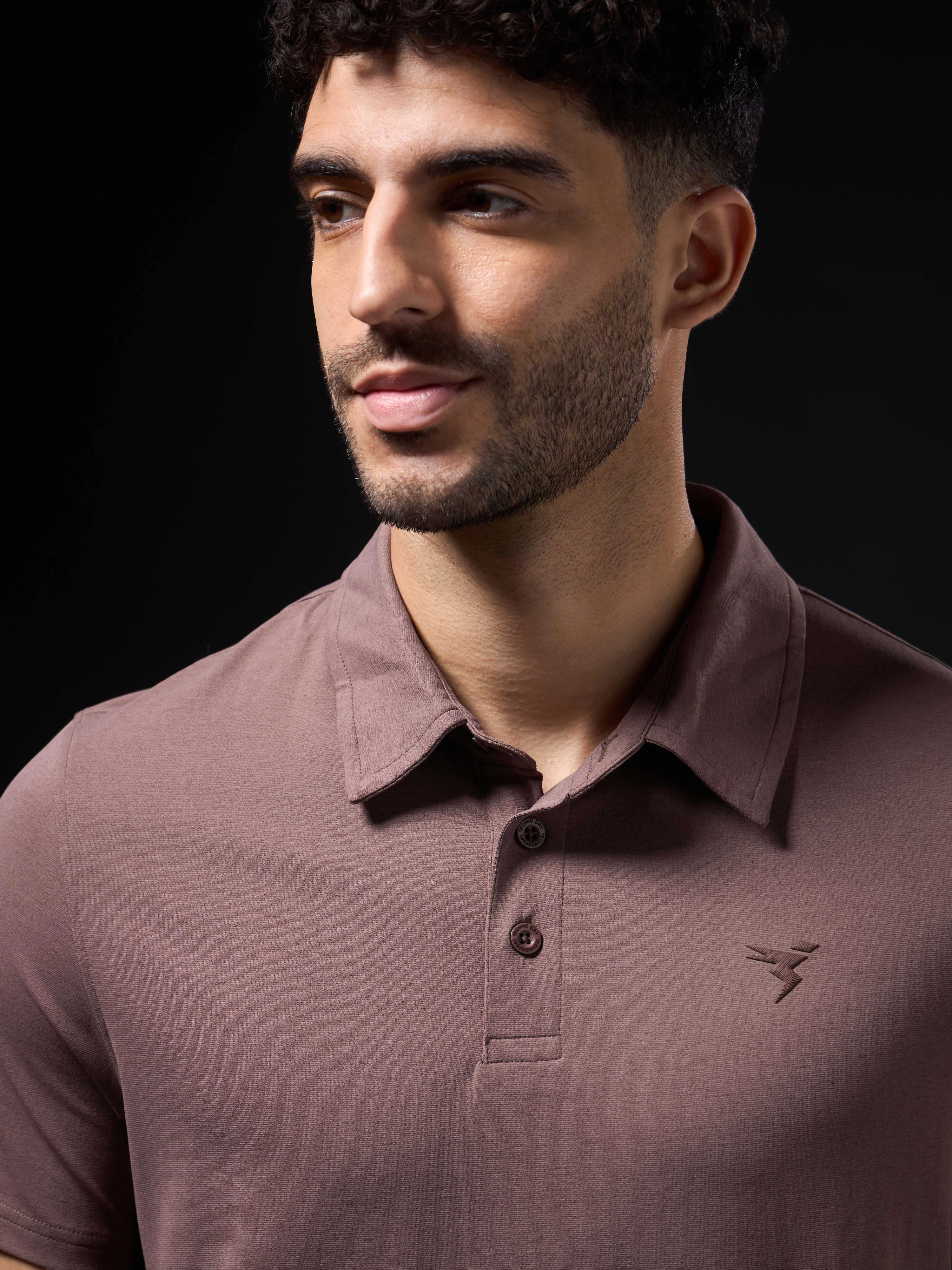 Men Solid Slim Fit Polo T-shirt with COTFLEX - Image 6