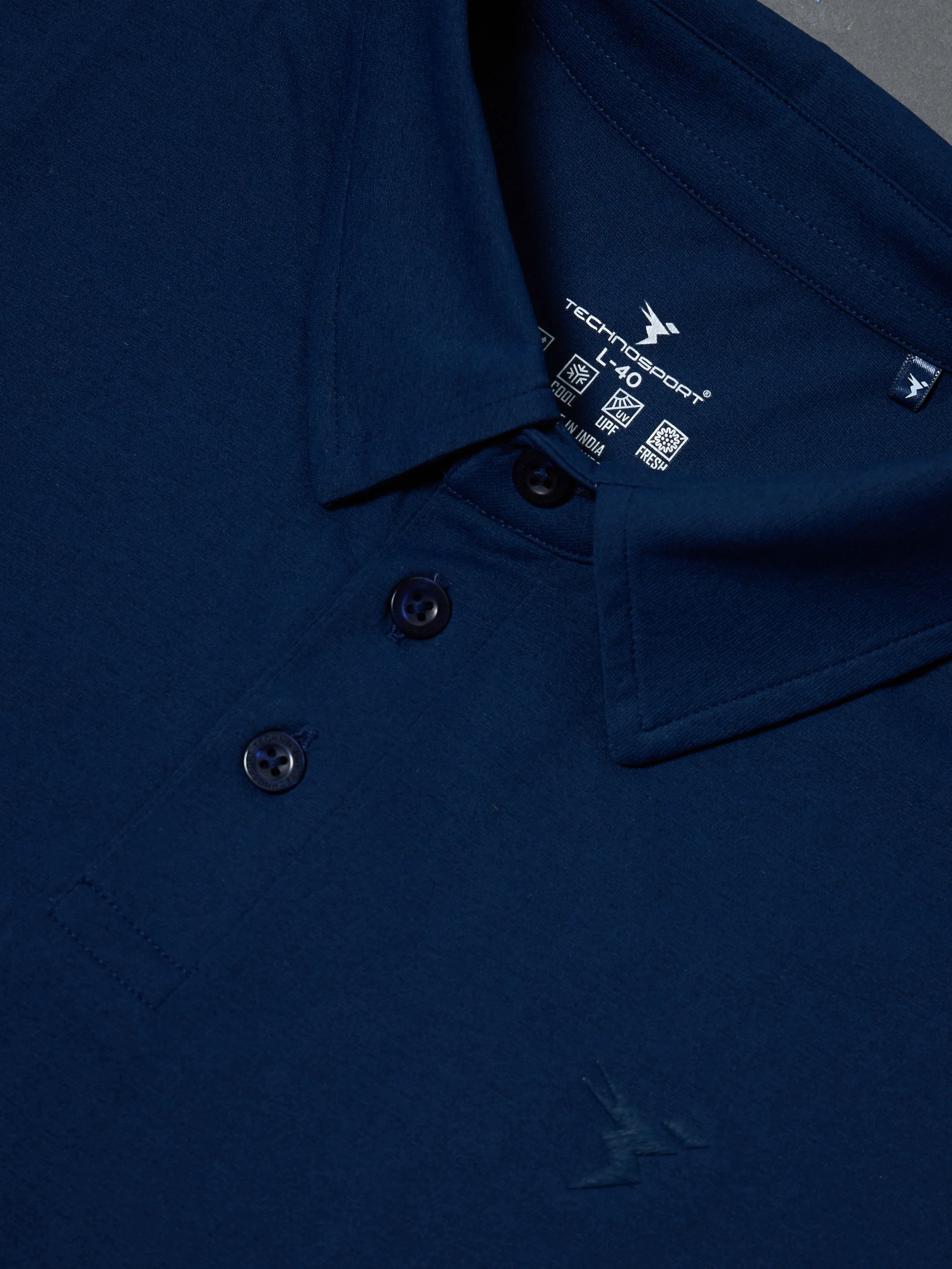 Men Solid Slim Fit Polo T-shirt with COTFLEX - Image 6
