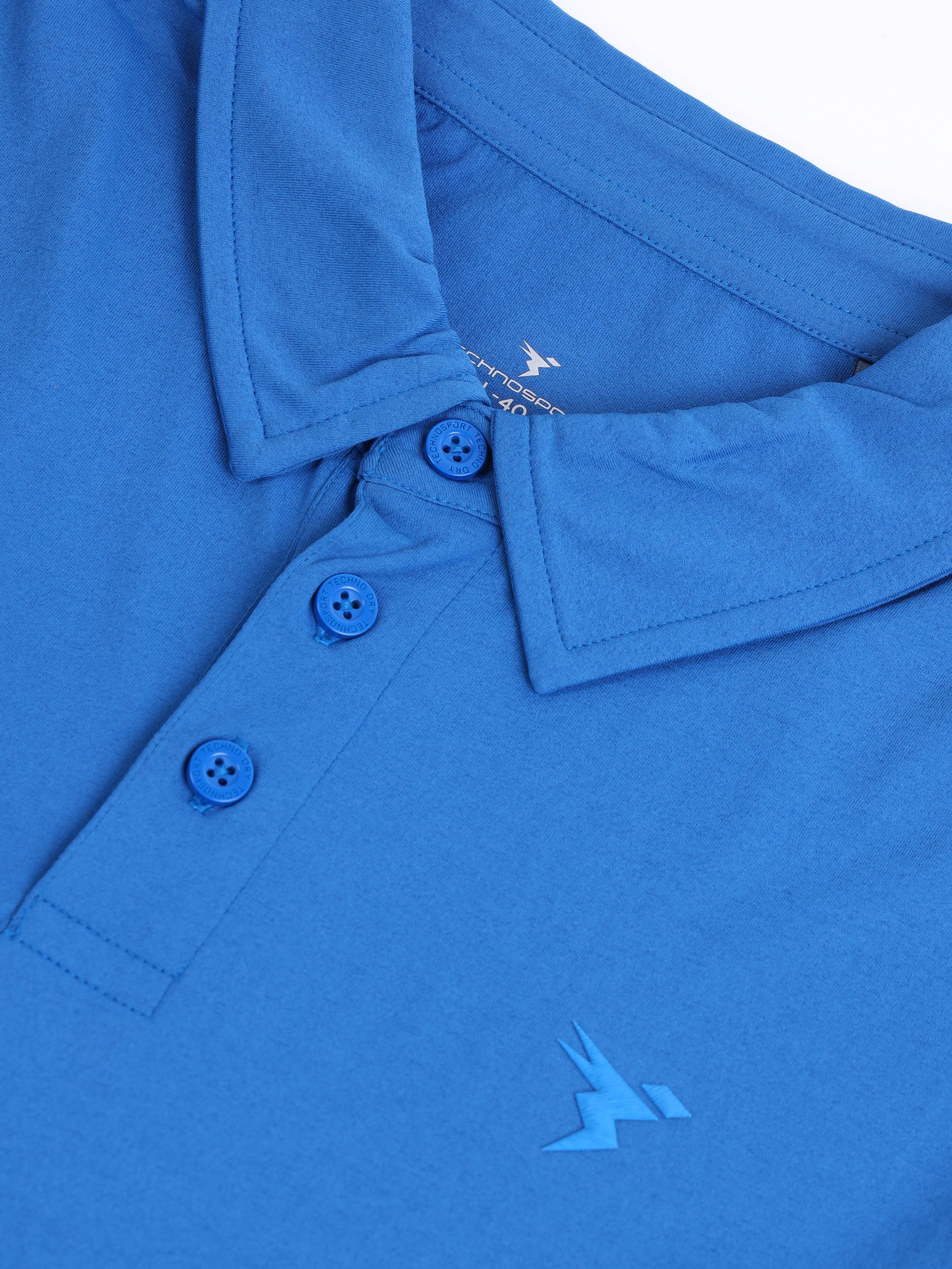Men Solid Slim Fit Polo T-shirt with COTFLEX - Image 7
