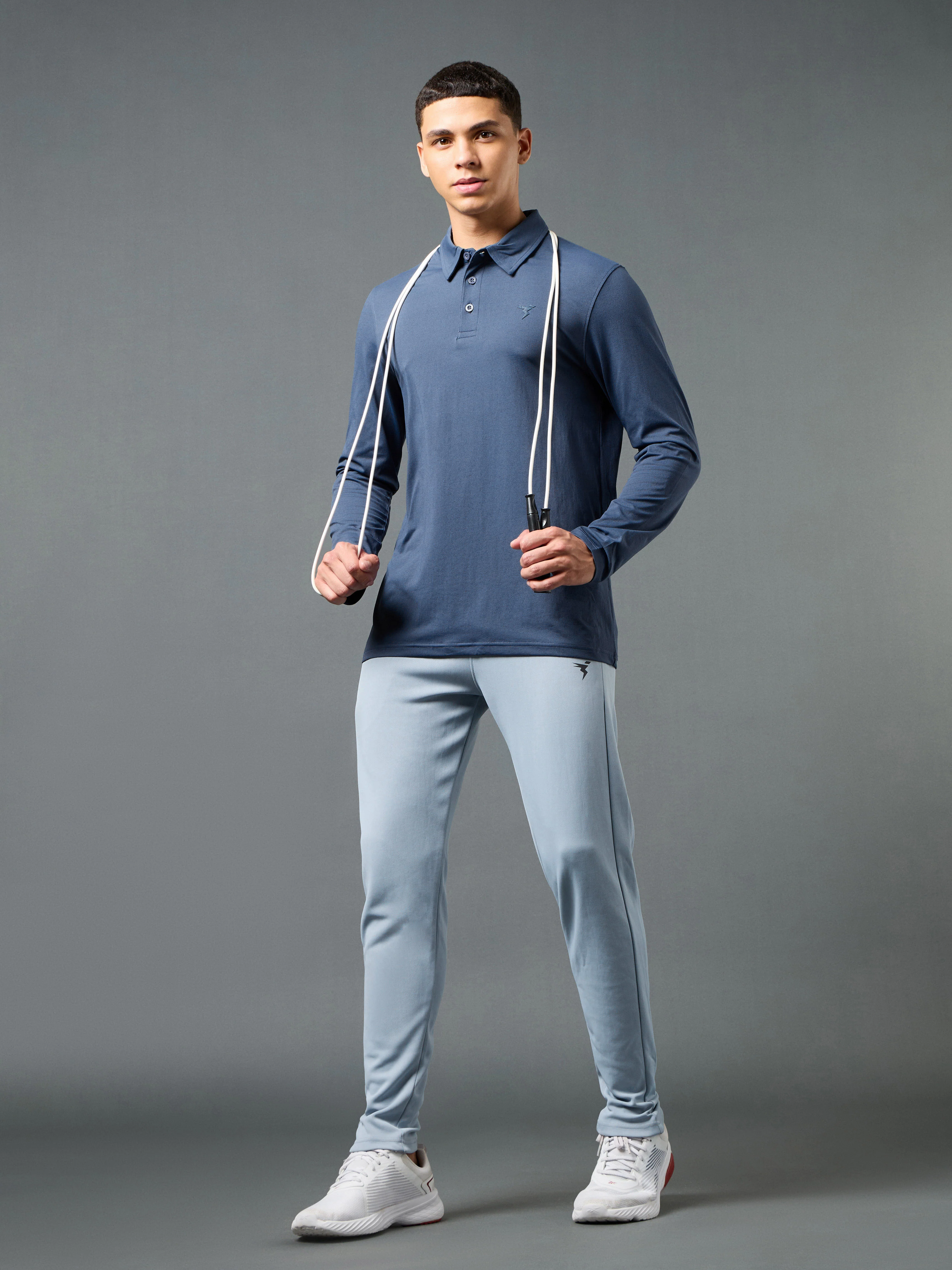 Men Solid Slim Fit Polo T-shirt with COTFLEX - Image 5
