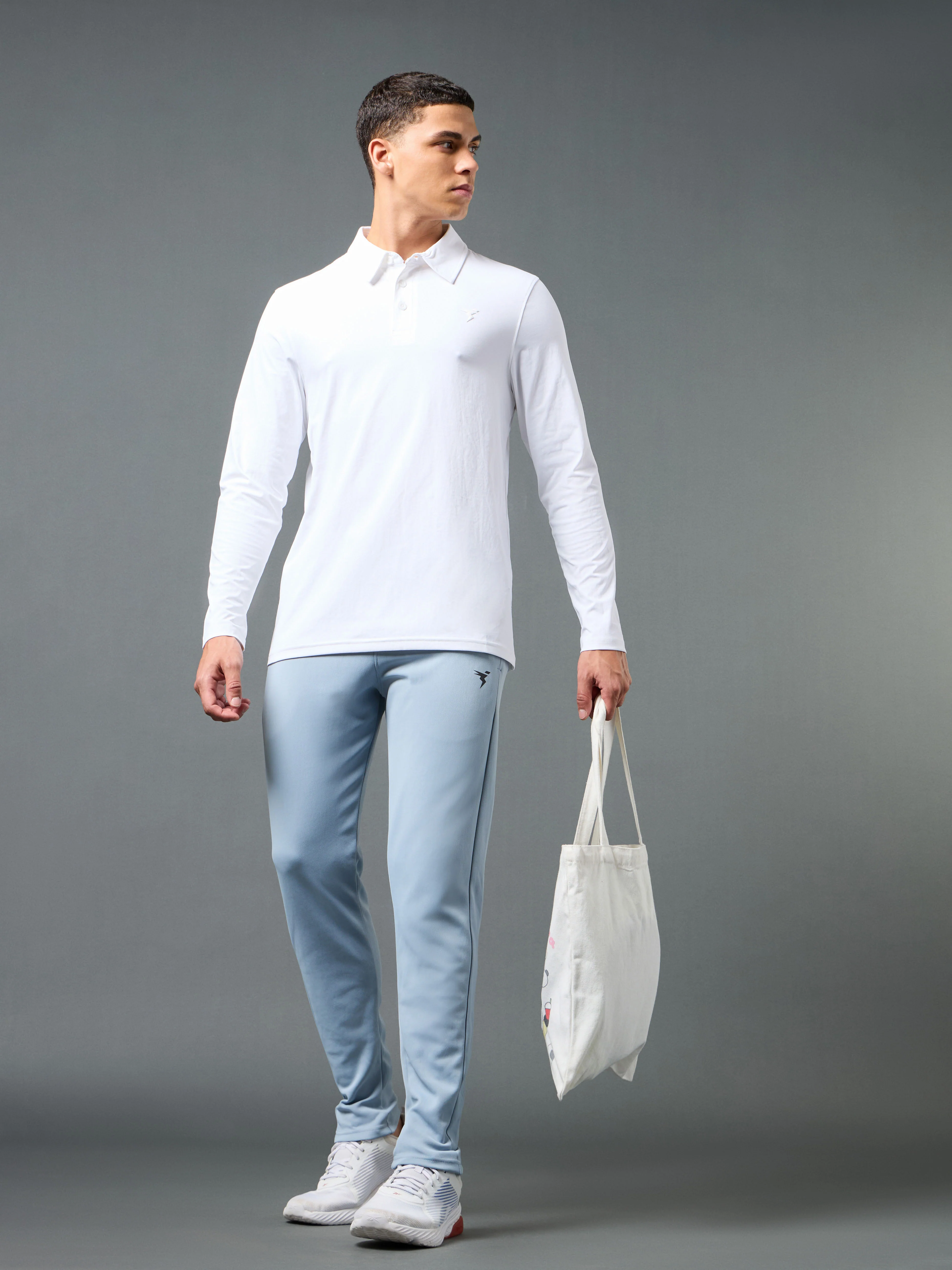 Men Solid Slim Fit Polo T-shirt with COTFLEX - Image 5