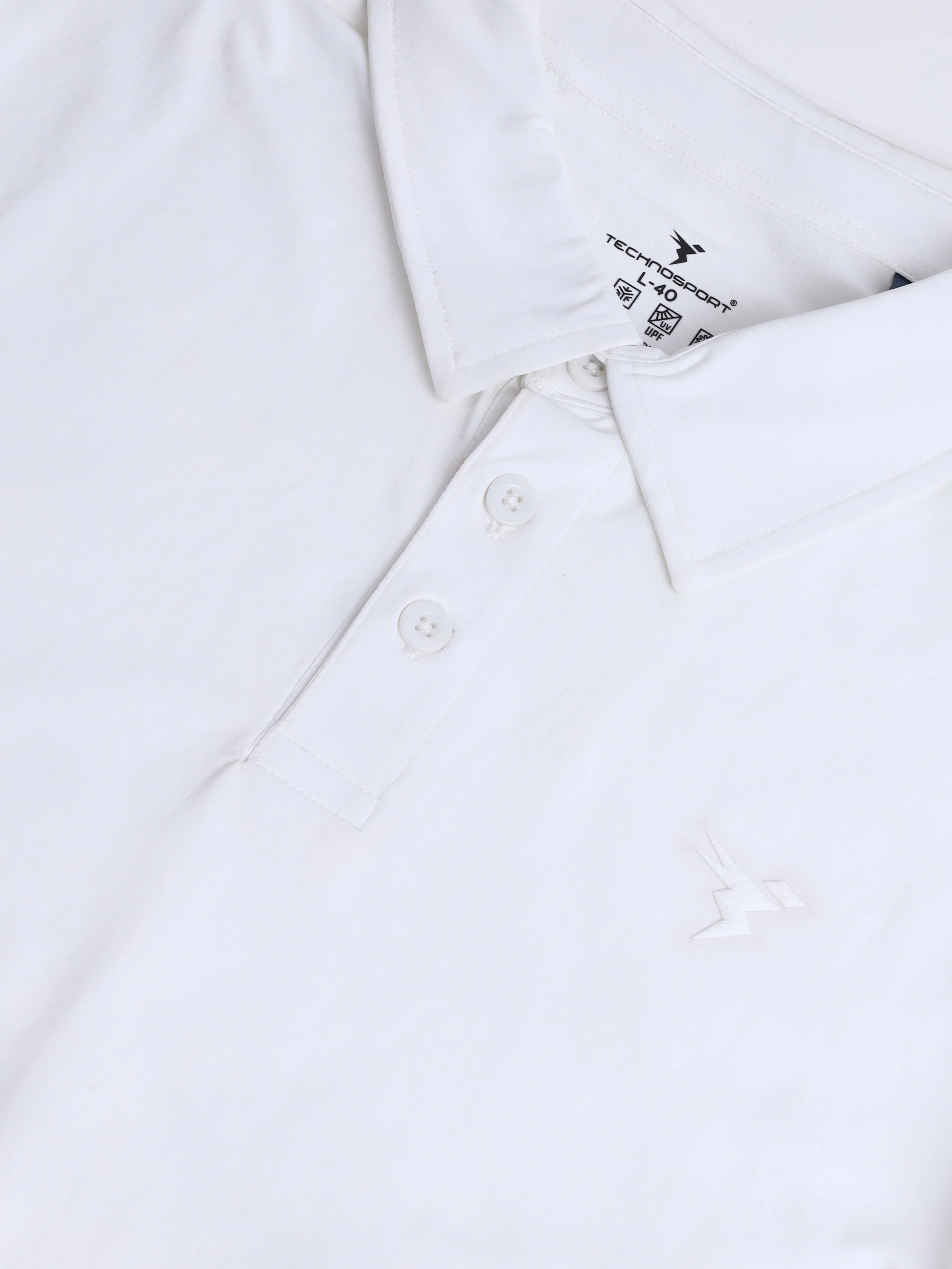 Men Solid Slim Fit Polo T-shirt with COTFLEX - Image 6